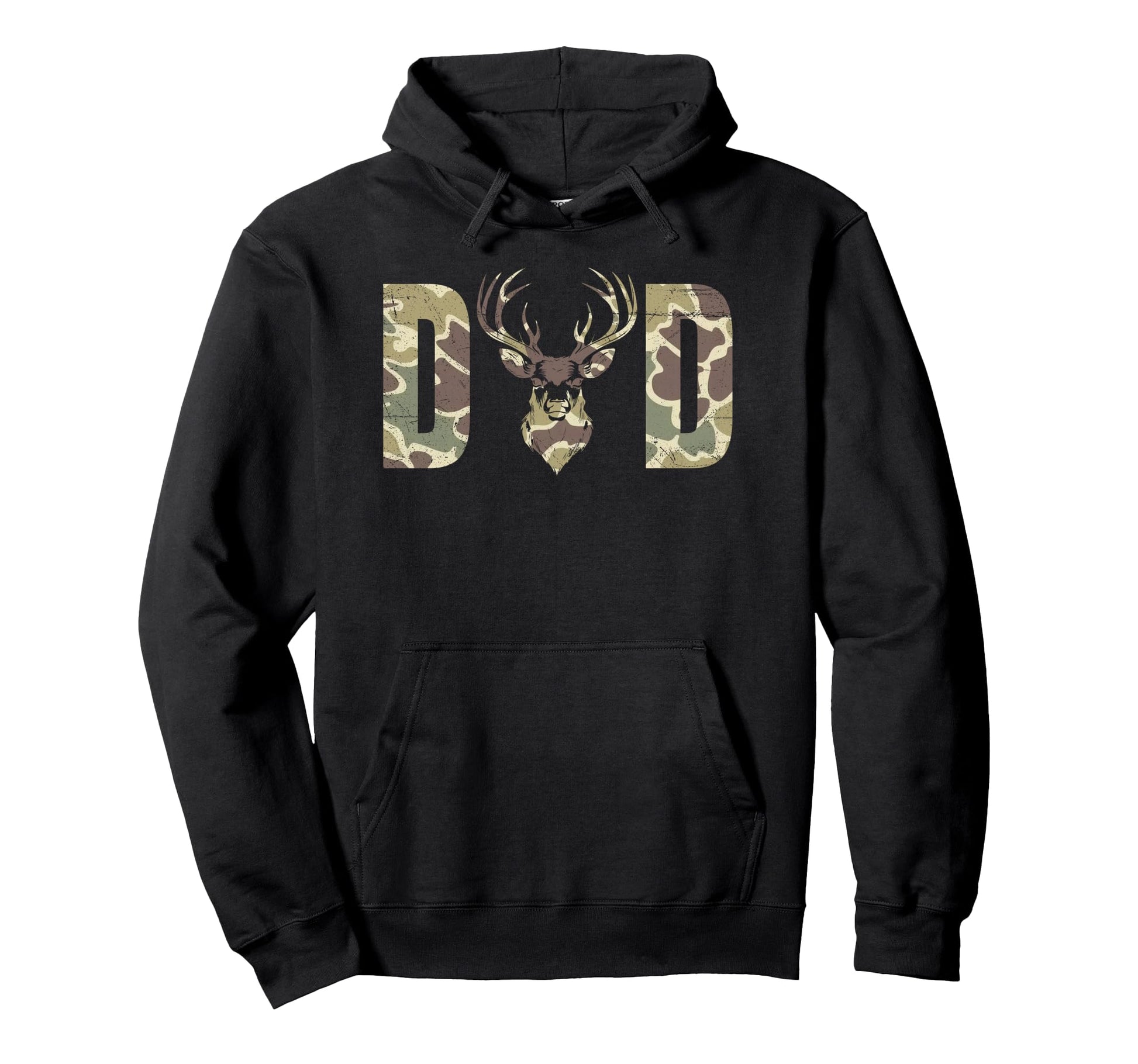 Old School Camo Dad Hunting Camouflage Hoodie - Graphic Print Men Women - T-Shirt, Sweatshirt, Hoodie