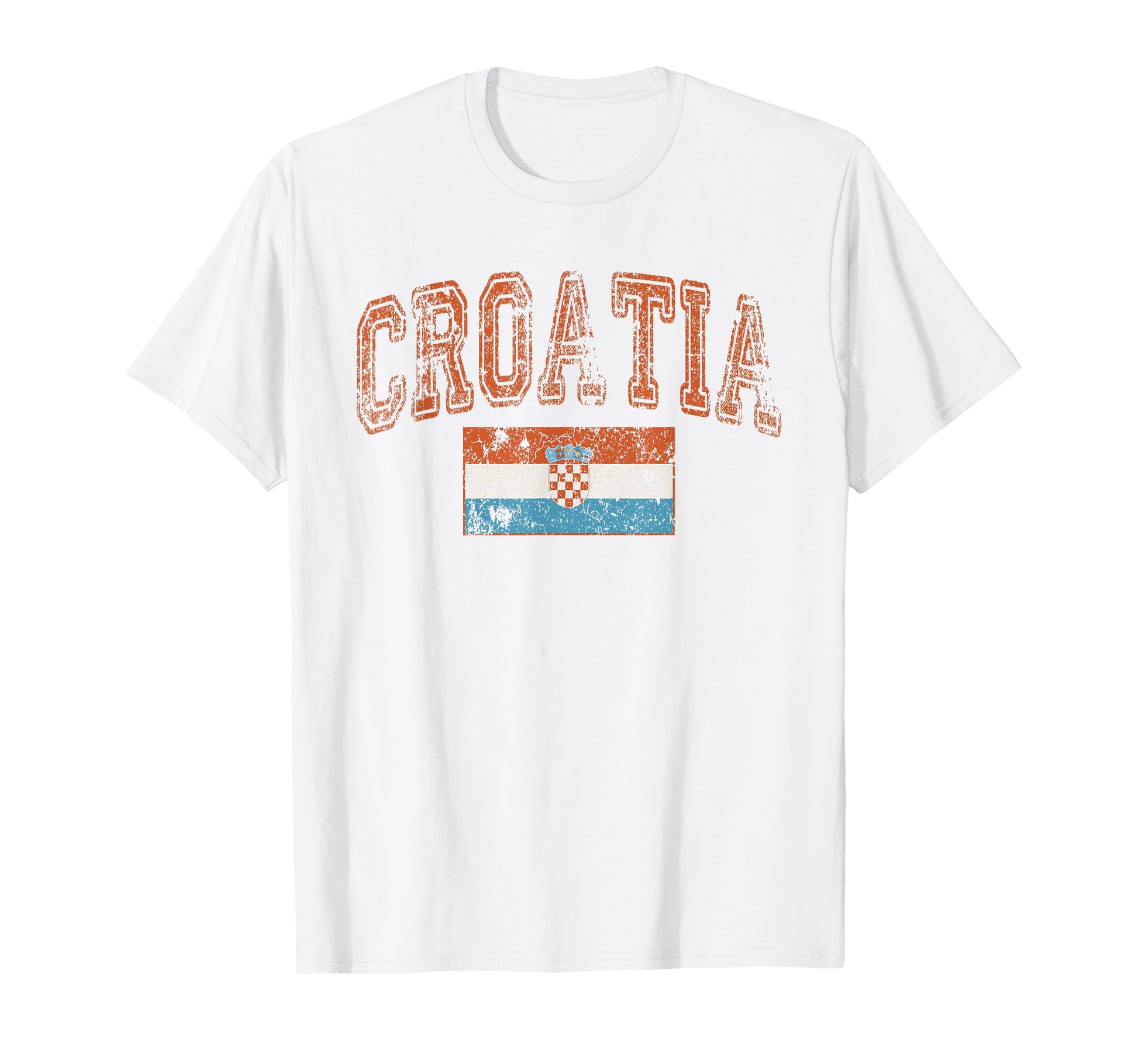 Threadrock Faded Croatia Flag T-Shirt - Streetwear Style Men Women - T-Shirt, Sweatshirt, Hoodie