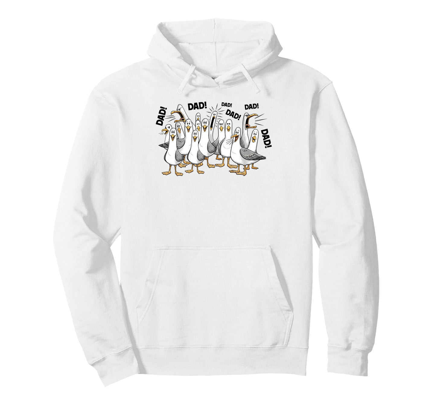 Funny Seagull Dad Ocean Life Fathers Hoodie - Unique Graphic for Adults - T-Shirt, Sweatshirt, Hoodie