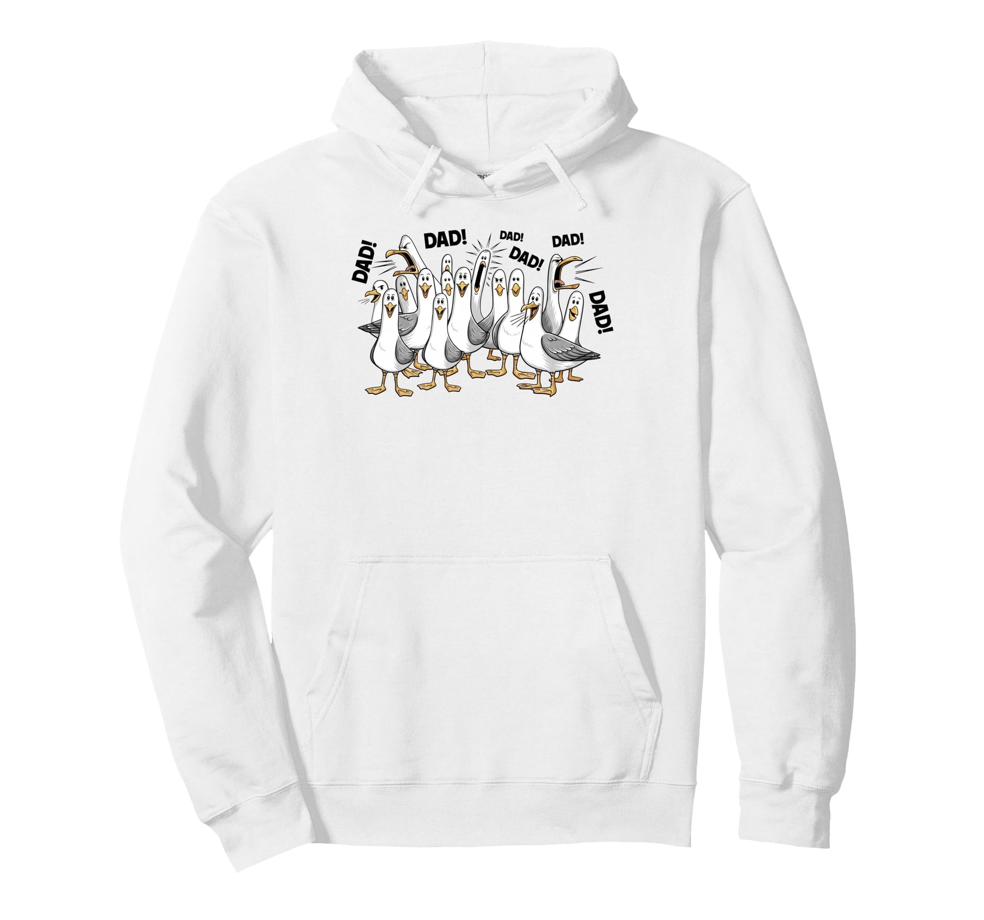 Funny Seagull Dad Ocean Life Fathers Hoodie - Unique Graphic for Adults - T-Shirt, Sweatshirt, Hoodie