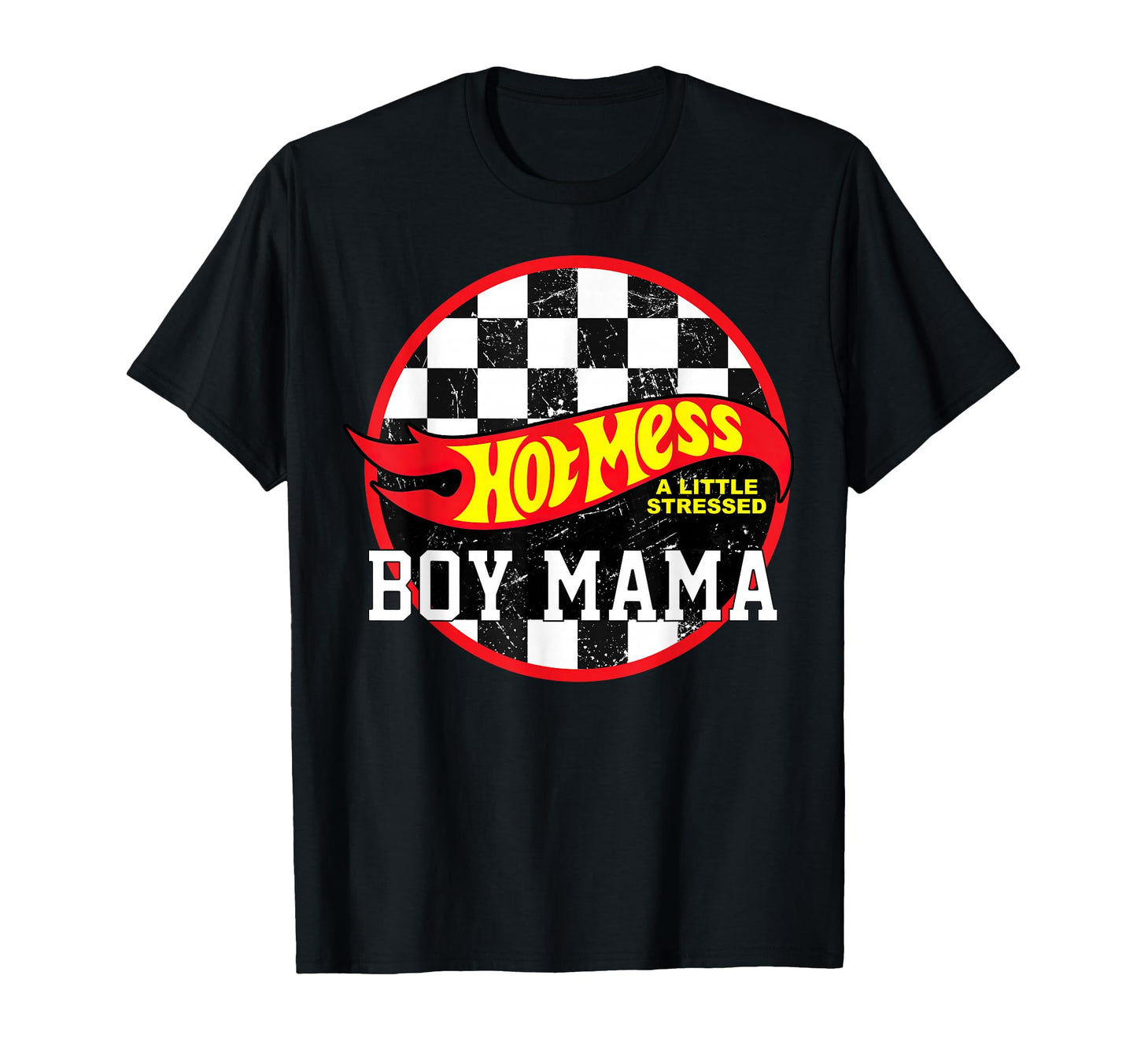 Hot Mess Little Stressed Mama T-Shirt - Unique Graphic for Adults - T-Shirt, Sweatshirt, Hoodie
