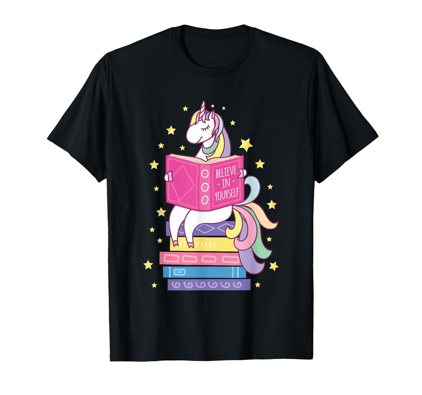 Reading Library Unicorn Read Books T-Shirt - Minimalist Print Men Women - T-Shirt, Sweatshirt, Hoodie