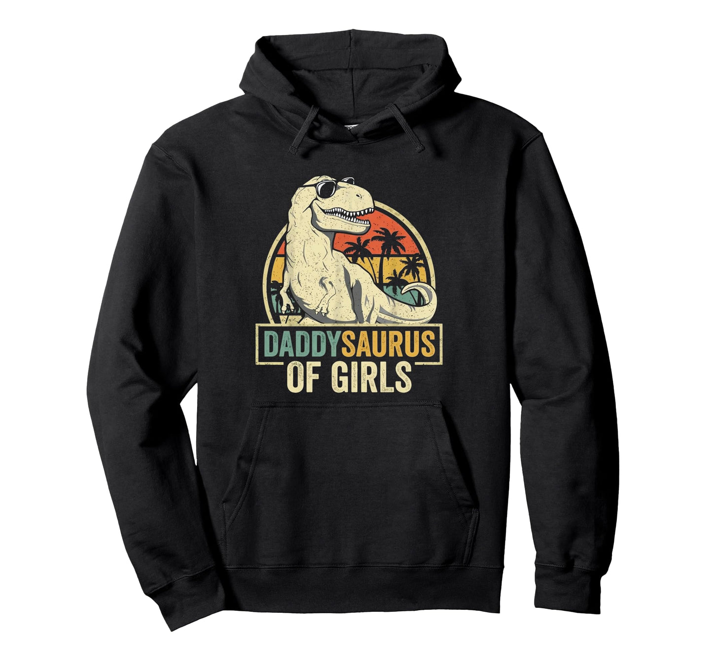 Daddy Saurus Daughter Dad Fathers Day Hoodie - Minimalist Print Men Women - T-Shirt, Sweatshirt, Hoodie