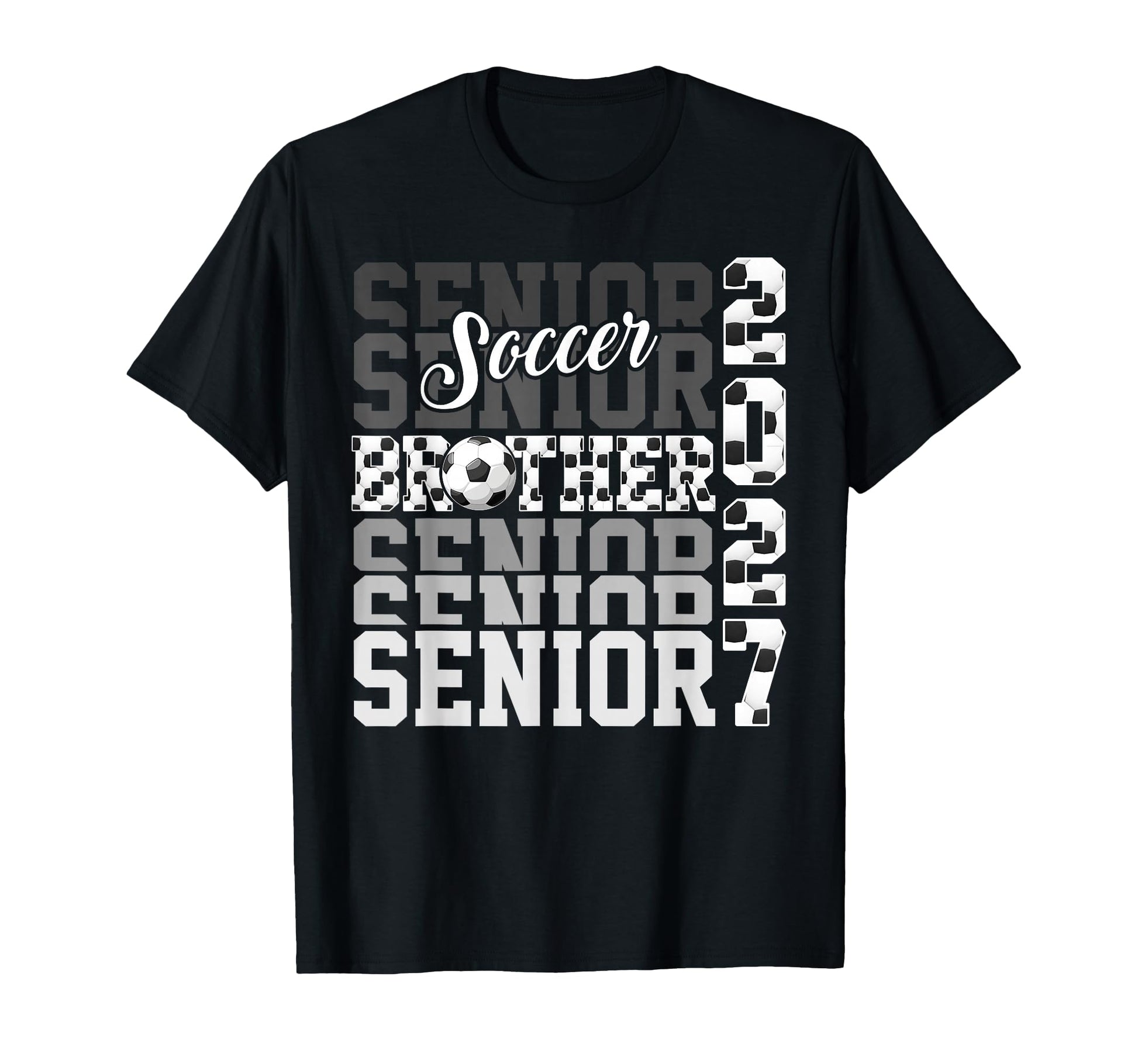Senior 2027 Soccer Brother Proud Family T-Shirt - Graphic Print for Adults - T-Shirt, Sweatshirt, Hoodie