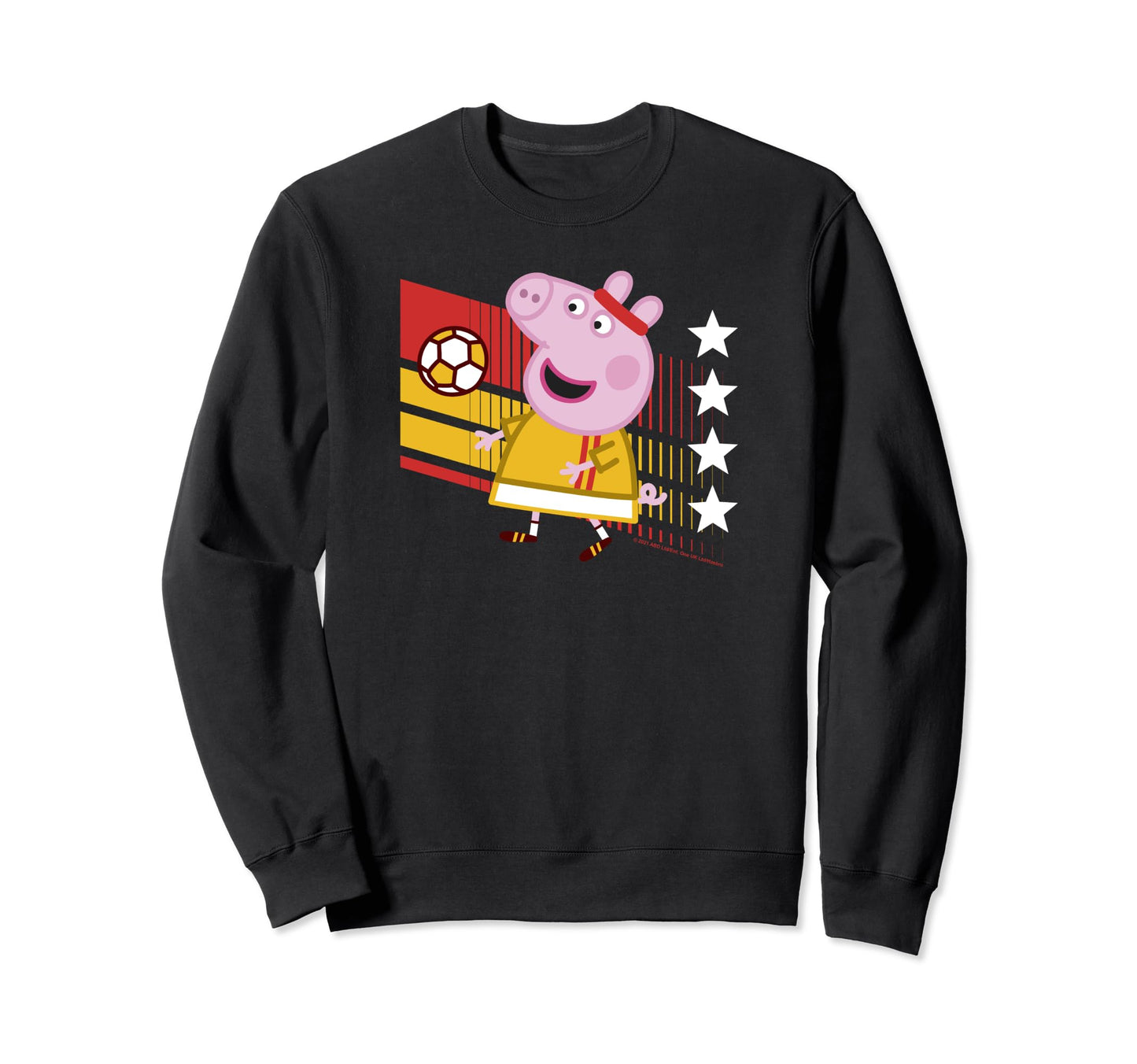 Peppa Pig Spain Soccer Colors Sweatshirt - Minimalist Print for Adults - T-Shirt, Sweatshirt, Hoodie