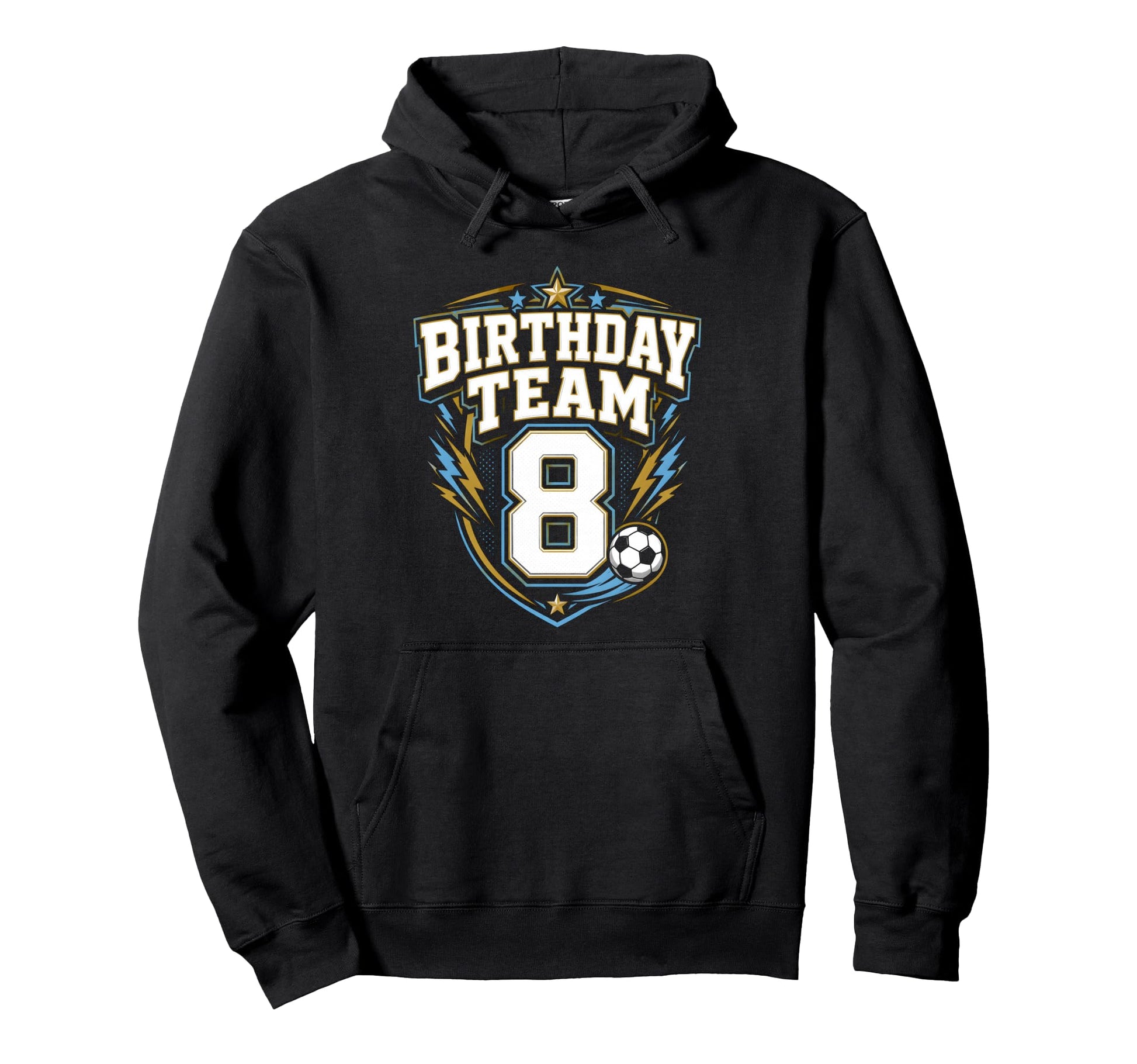 Birthday Team 8Th Birthday Soccer Hoodie - Unique Graphic Men Women - T-Shirt, Sweatshirt, Hoodie
