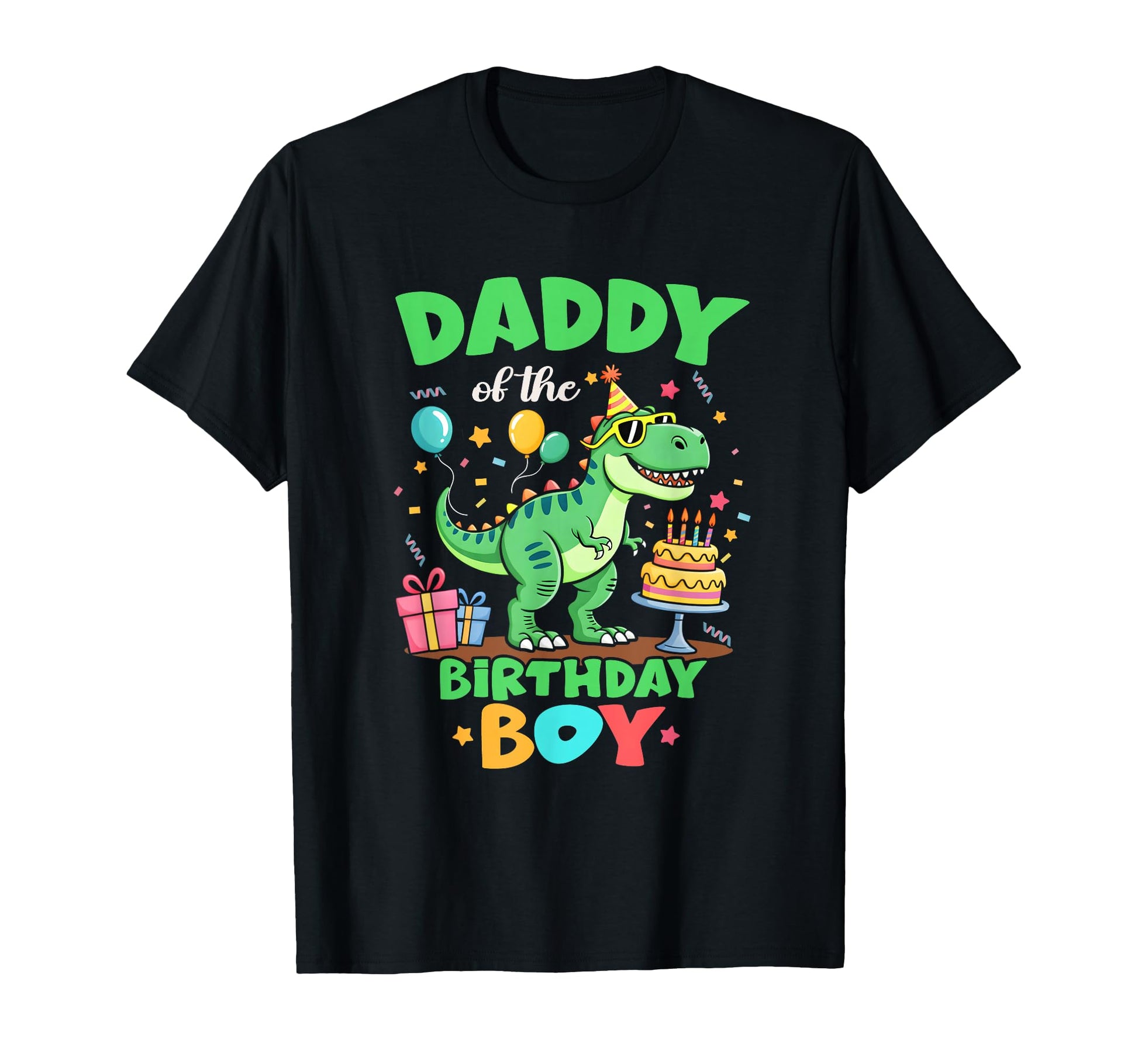 Daddy Birthday T Rex Dinosaur Family T-Shirt - Minimalist Print Unisex - T-Shirt, Sweatshirt, Hoodie