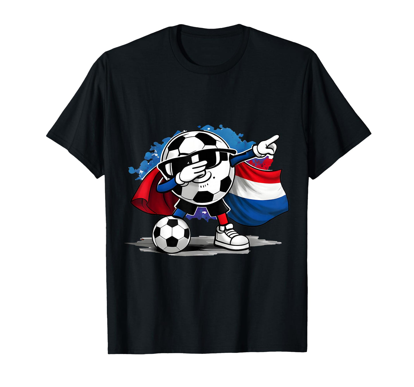 Dabbing Ball Soccer Netherlands Dutch T-Shirt - Trendy Graphic Men Women - T-Shirt, Sweatshirt, Hoodie