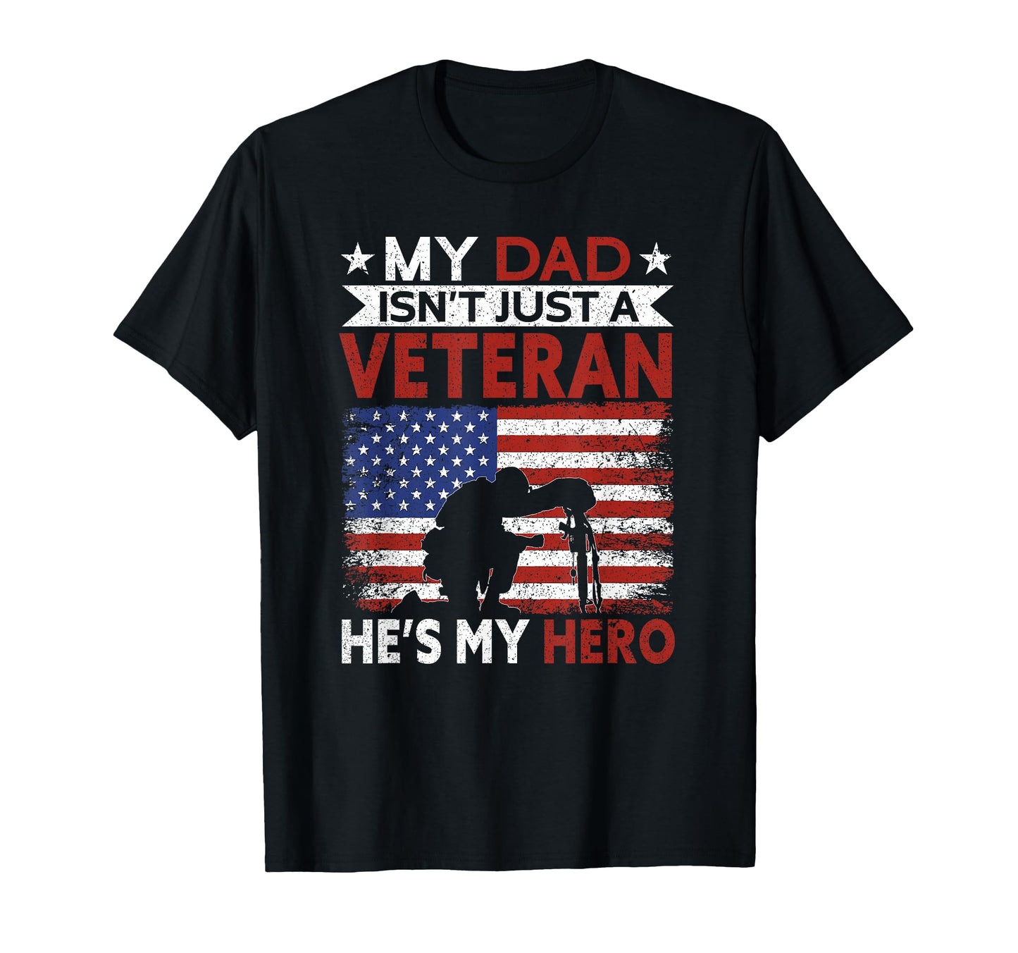 Veteran Dad Hes My Hero Proud American T-Shirt - Aesthetic Graphic Unisex - T-Shirt, Sweatshirt, Hoodie