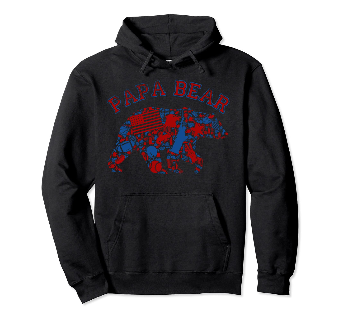 Papa Bear Best Father Ever Gift Hoodie - Graphic Print Unisex - T-Shirt, Sweatshirt, Hoodie