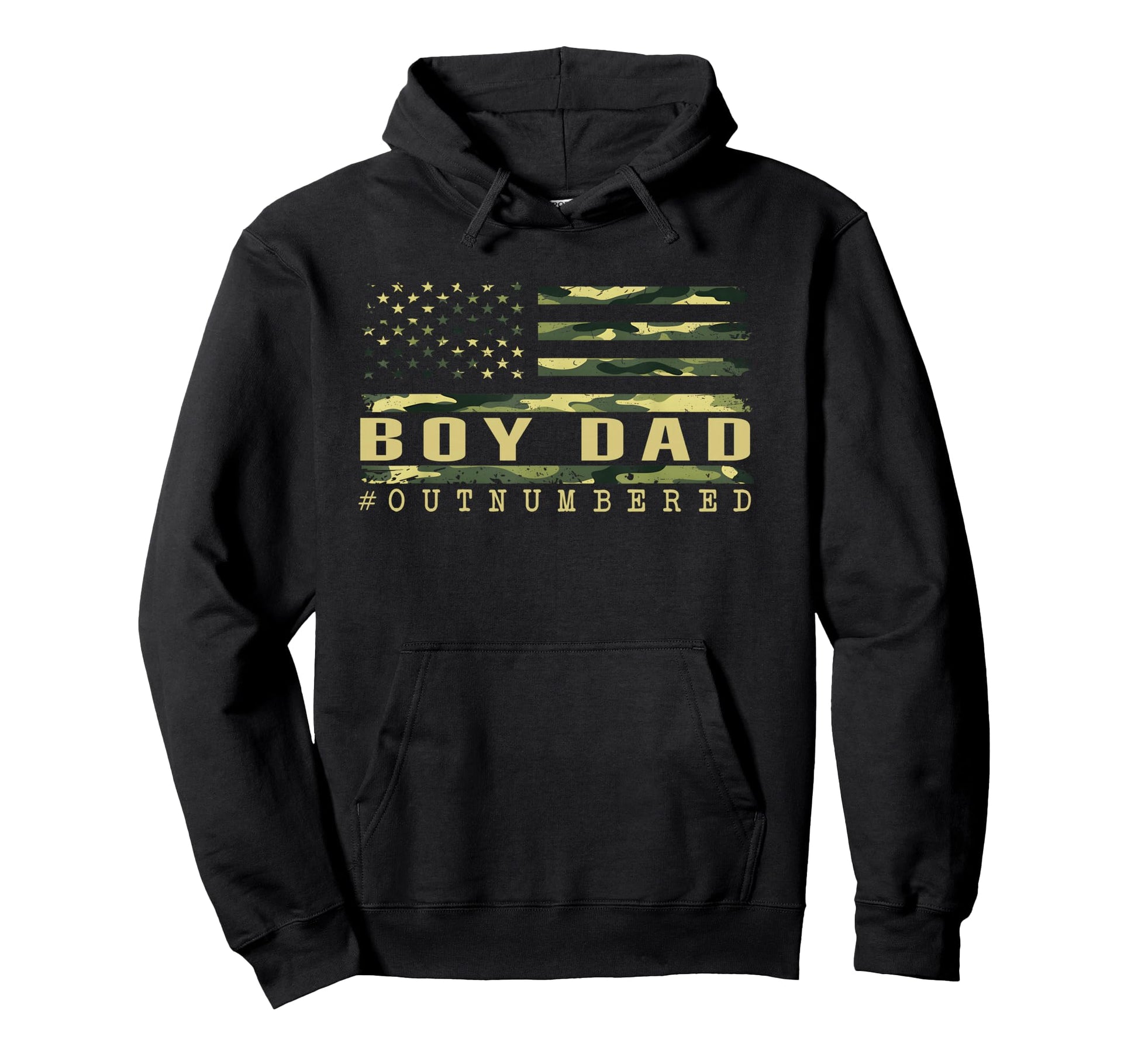 Dad American Flag Camo Proud Dad Fathers Hoodie - Trendy Graphic Men Women - T-Shirt, Sweatshirt, Hoodie