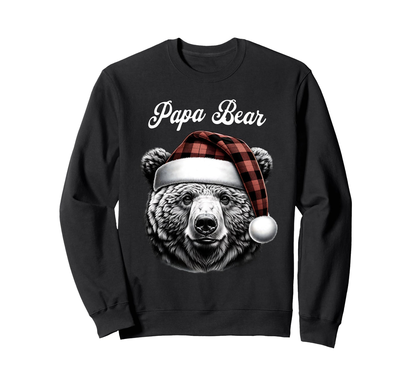 Papa Bear Red Buffalo Family Sweatshirt - Novelty Apparel Men Women - T-Shirt, Sweatshirt, Hoodie