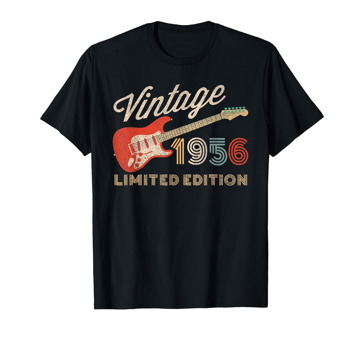1956 Guitar Year Birth Birthday T-Shirt - Trendy Graphic Men Women - T-Shirt, Sweatshirt, Hoodie
