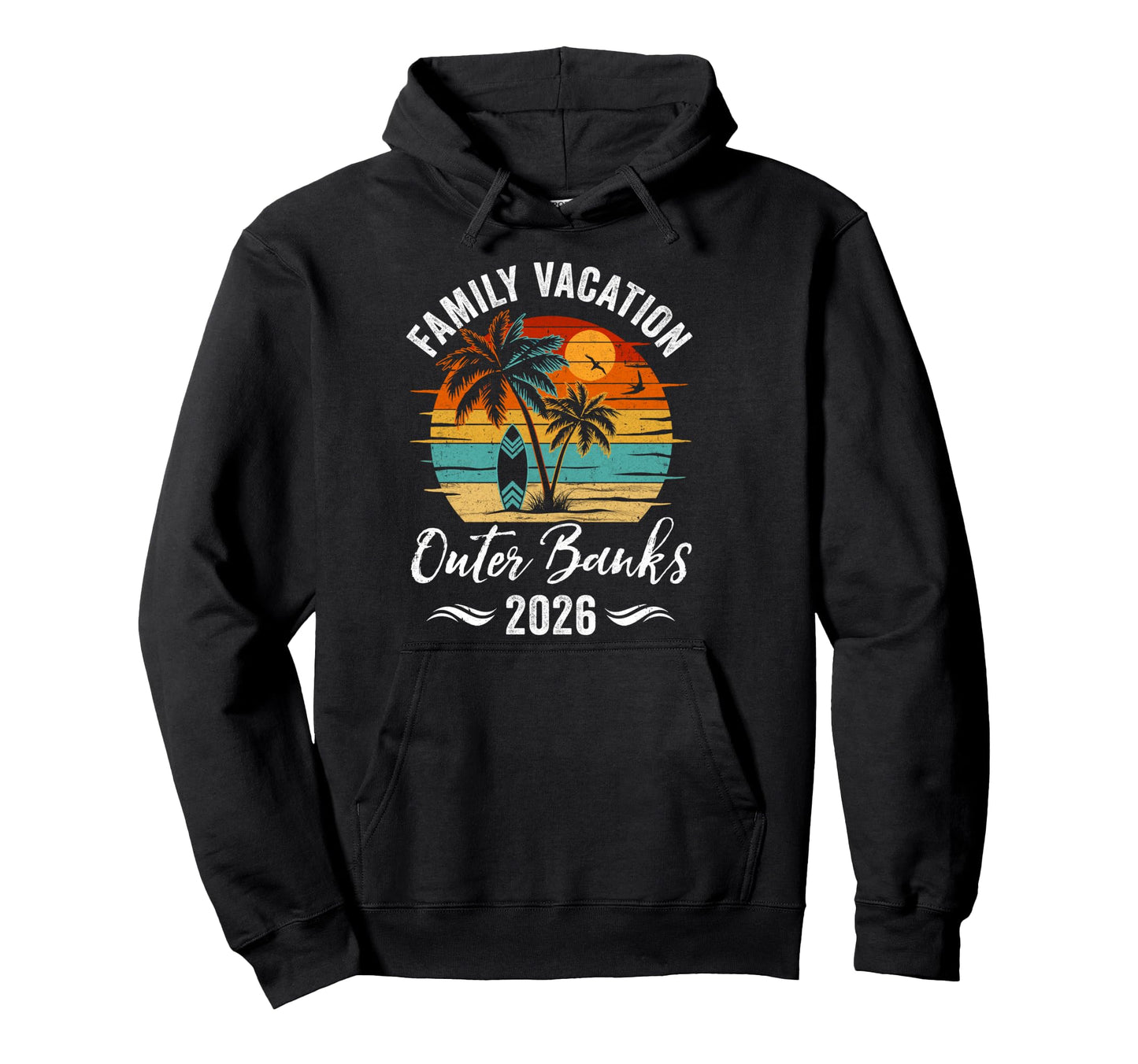 Family Vacation 2026 Outer Banks Hoodie - Minimalist Print Men Women - T-Shirt, Sweatshirt, Hoodie