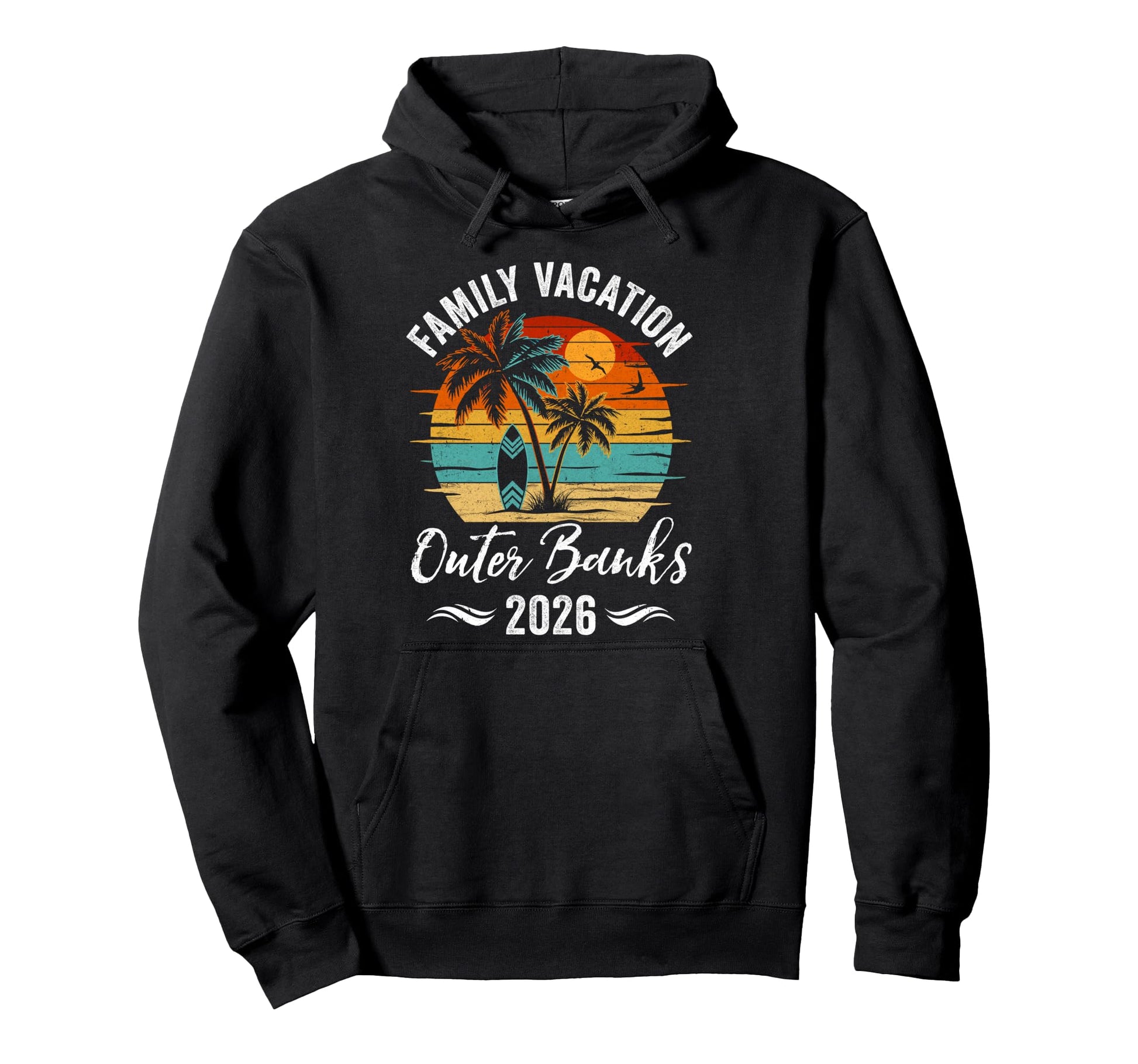 Family Vacation 2026 Outer Banks Hoodie - Minimalist Print Men Women - T-Shirt, Sweatshirt, Hoodie