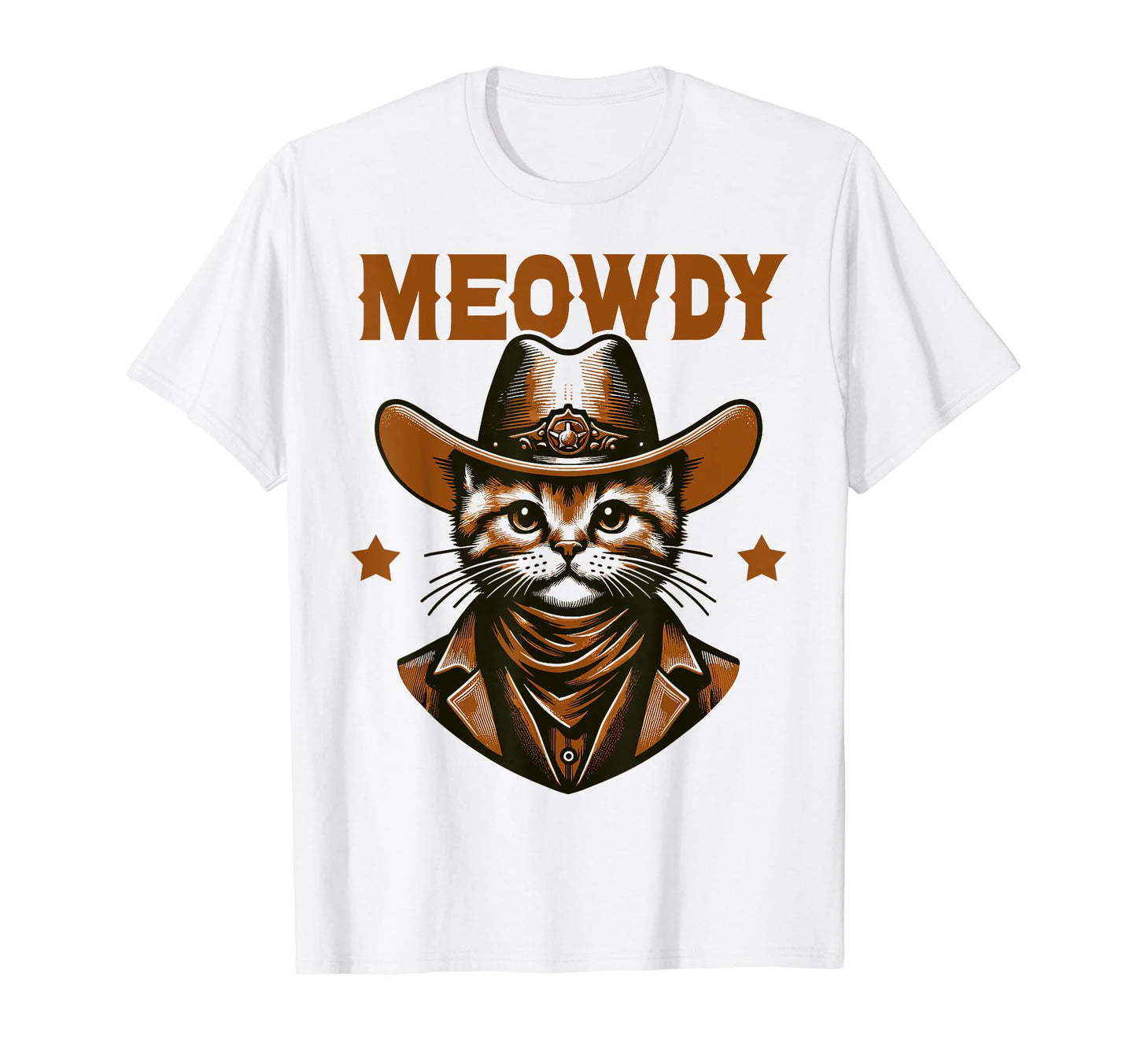 Meowdy Funny Cat Wearing Cowboy Hat T-Shirt - Trendy Graphic Unisex - T-Shirt, Sweatshirt, Hoodie