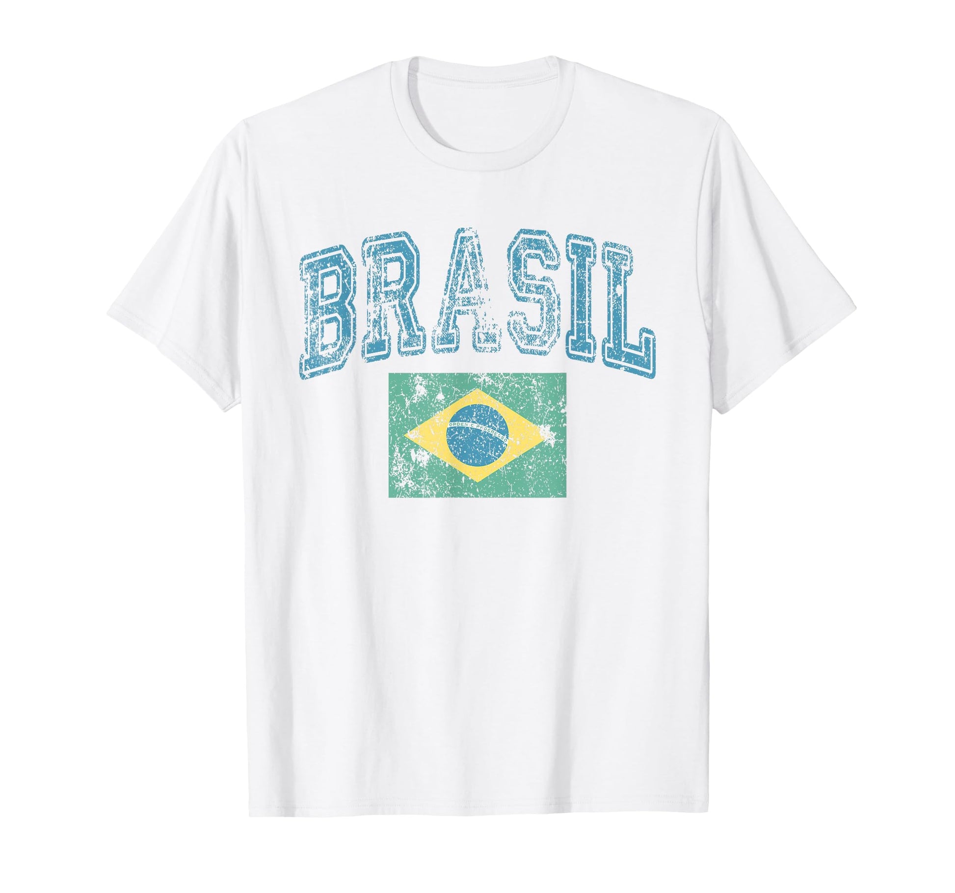 Faded Brasil Brazil Flag Brazilian Pride T-Shirt - Trendy Graphic Men Women - T-Shirt, Sweatshirt, Hoodie