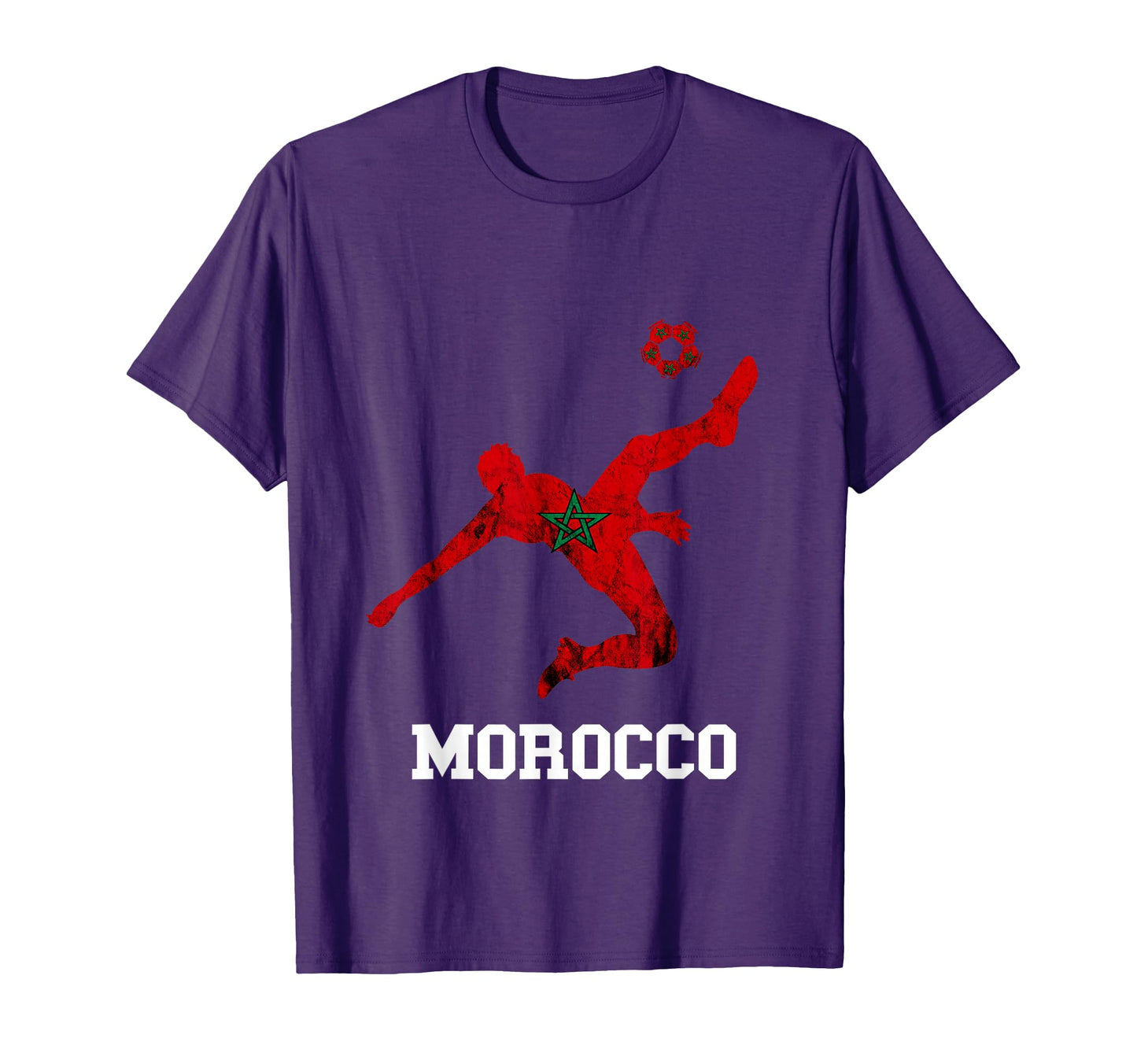 Moroccan Soccer Player Moroccan Pride Ball T-Shirt - Graphic Print Unisex - T-Shirt, Sweatshirt, Hoodie