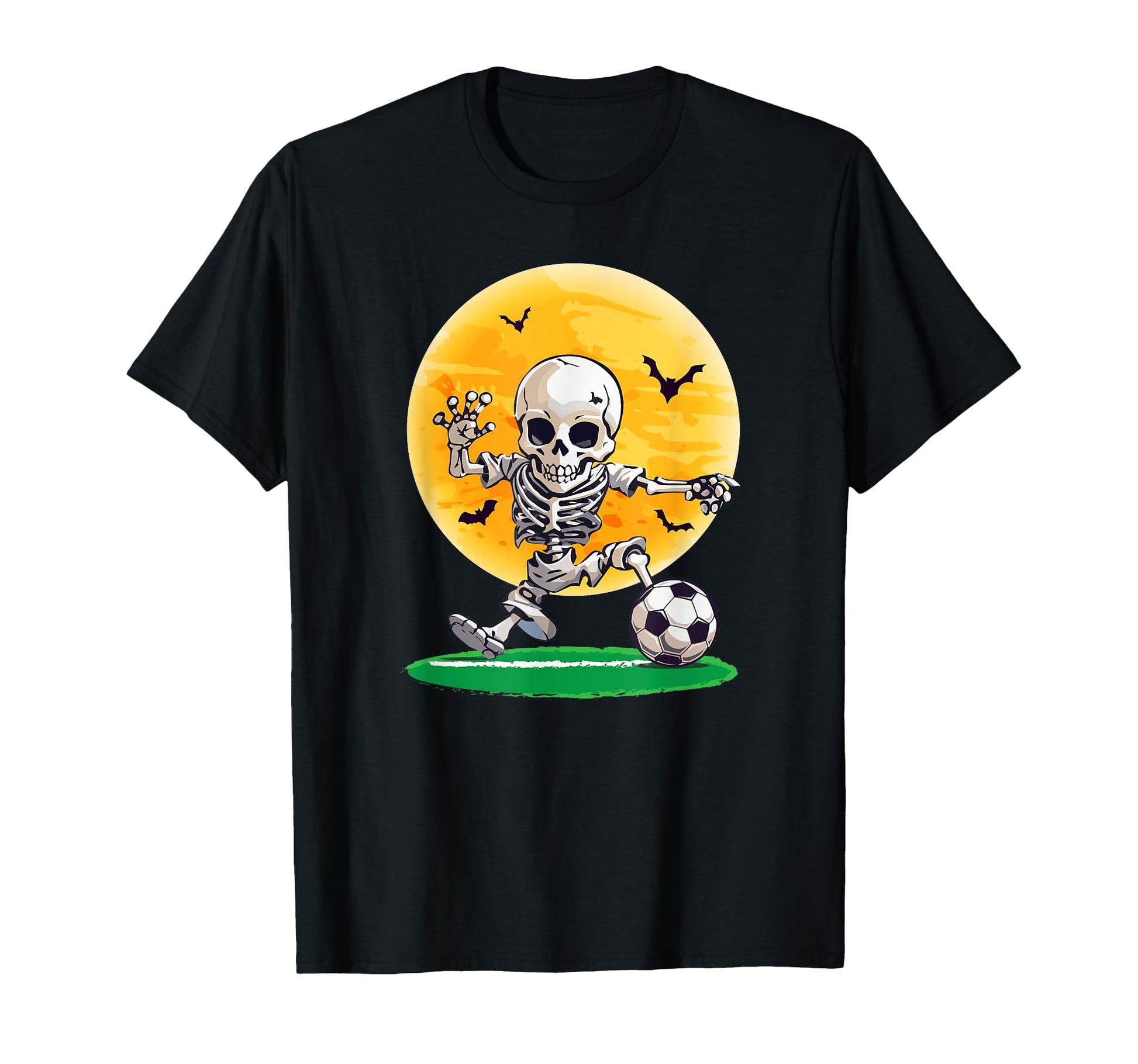 Soccer Skeleton Halloween Soccer T-Shirt - Trendy Graphic for Adults - T-Shirt, Sweatshirt, Hoodie
