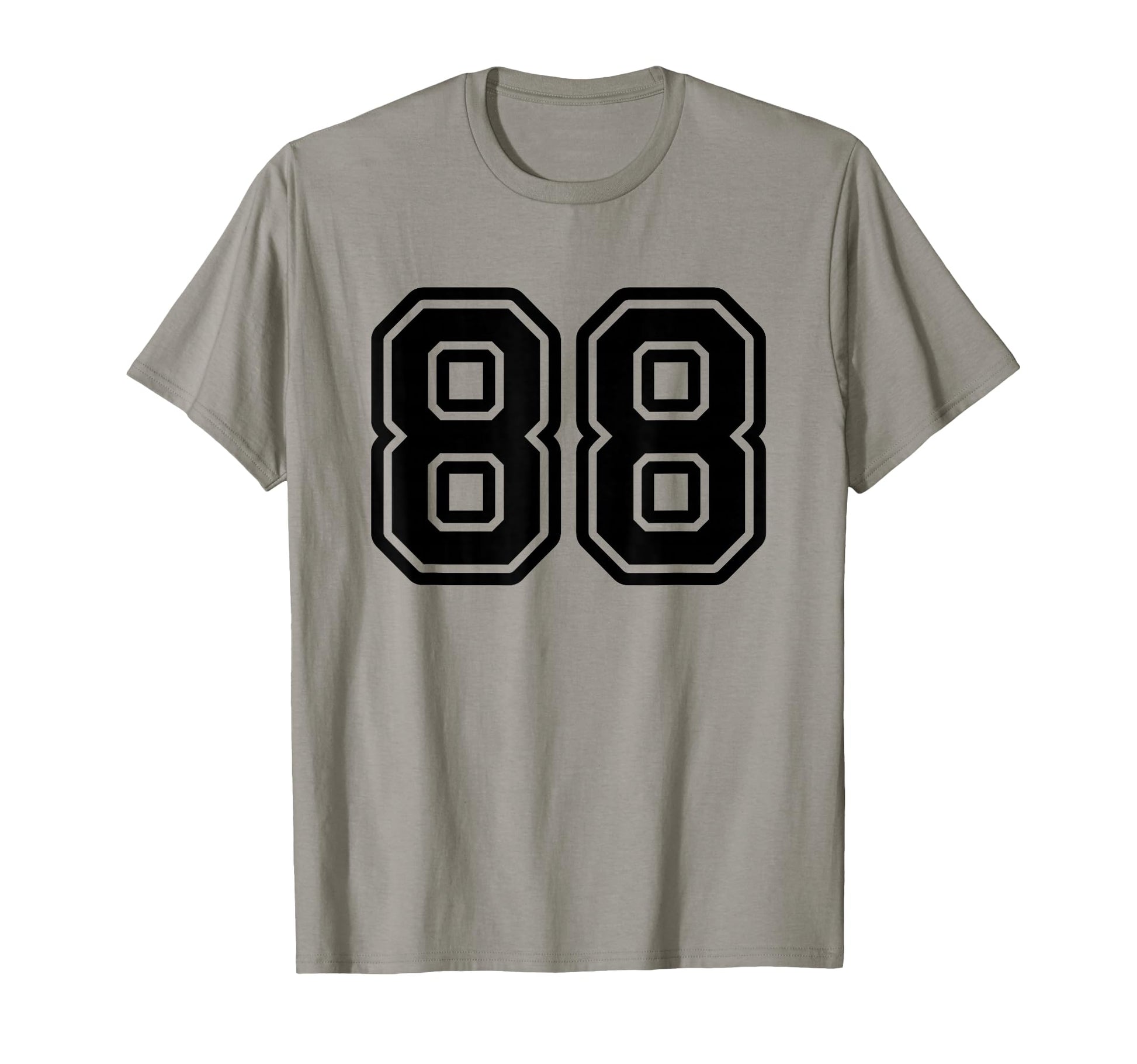 Number 88 Black Sport Varsity Number T-Shirt - Custom Art Print Men Women - T-Shirt, Sweatshirt, Hoodie