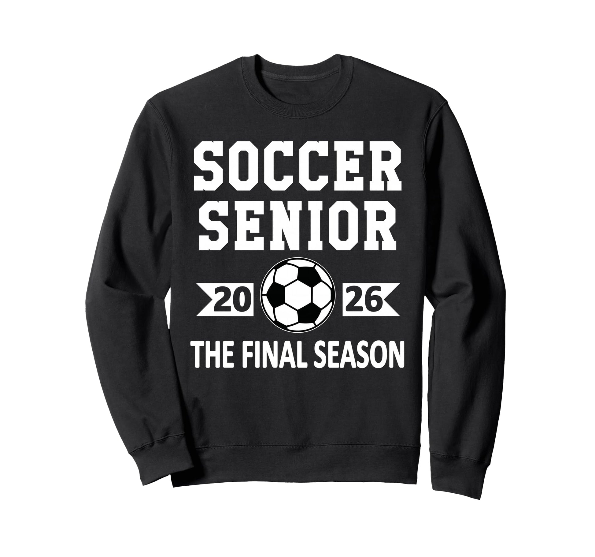 Senior Class 2026 Soccer Senior Sweatshirt - Minimalist Print for Adults - T-Shirt, Sweatshirt, Hoodie
