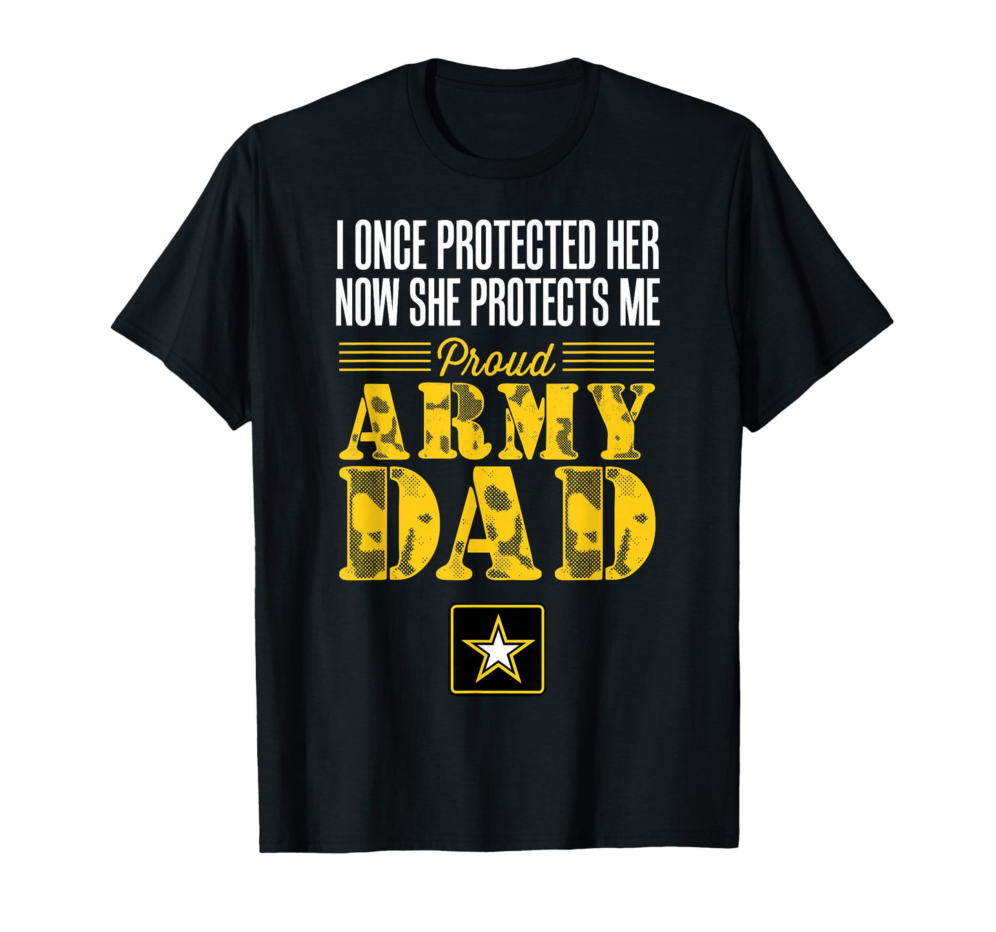 Proud Army Dad Daughter Fathers Day T-Shirt - Minimalist Print Men Women - T-Shirt, Sweatshirt, Hoodie