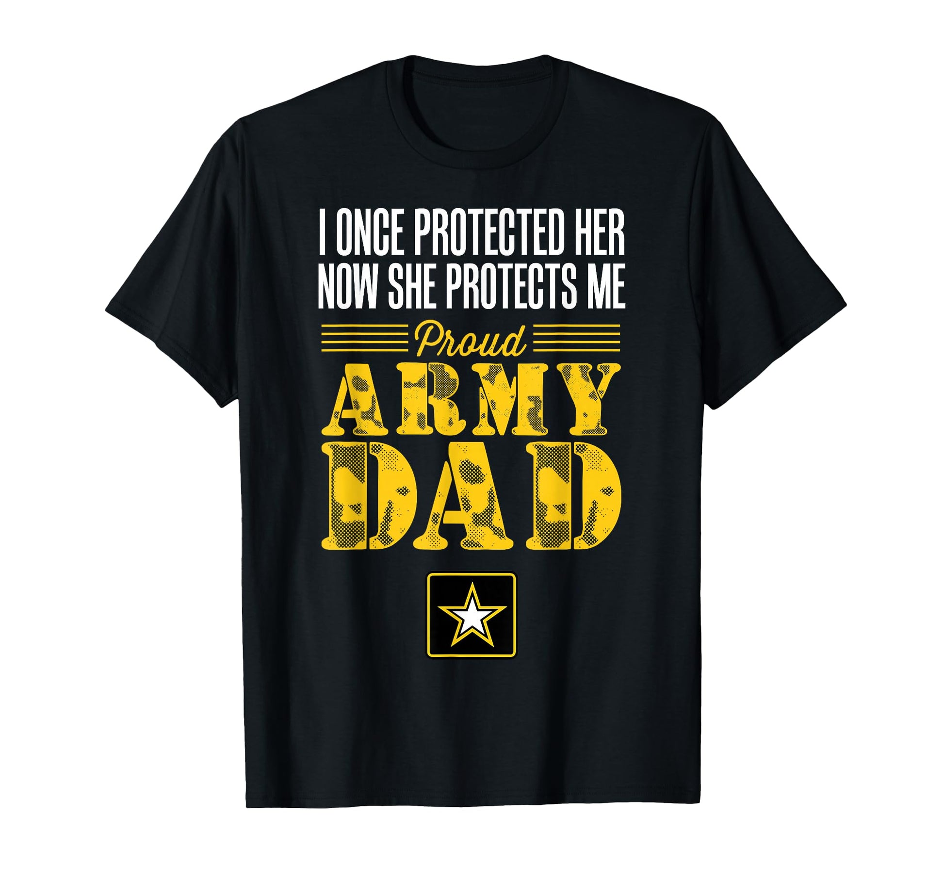 Proud Army Dad Daughter Fathers Day T-Shirt - Minimalist Print Men Women - T-Shirt, Sweatshirt, Hoodie