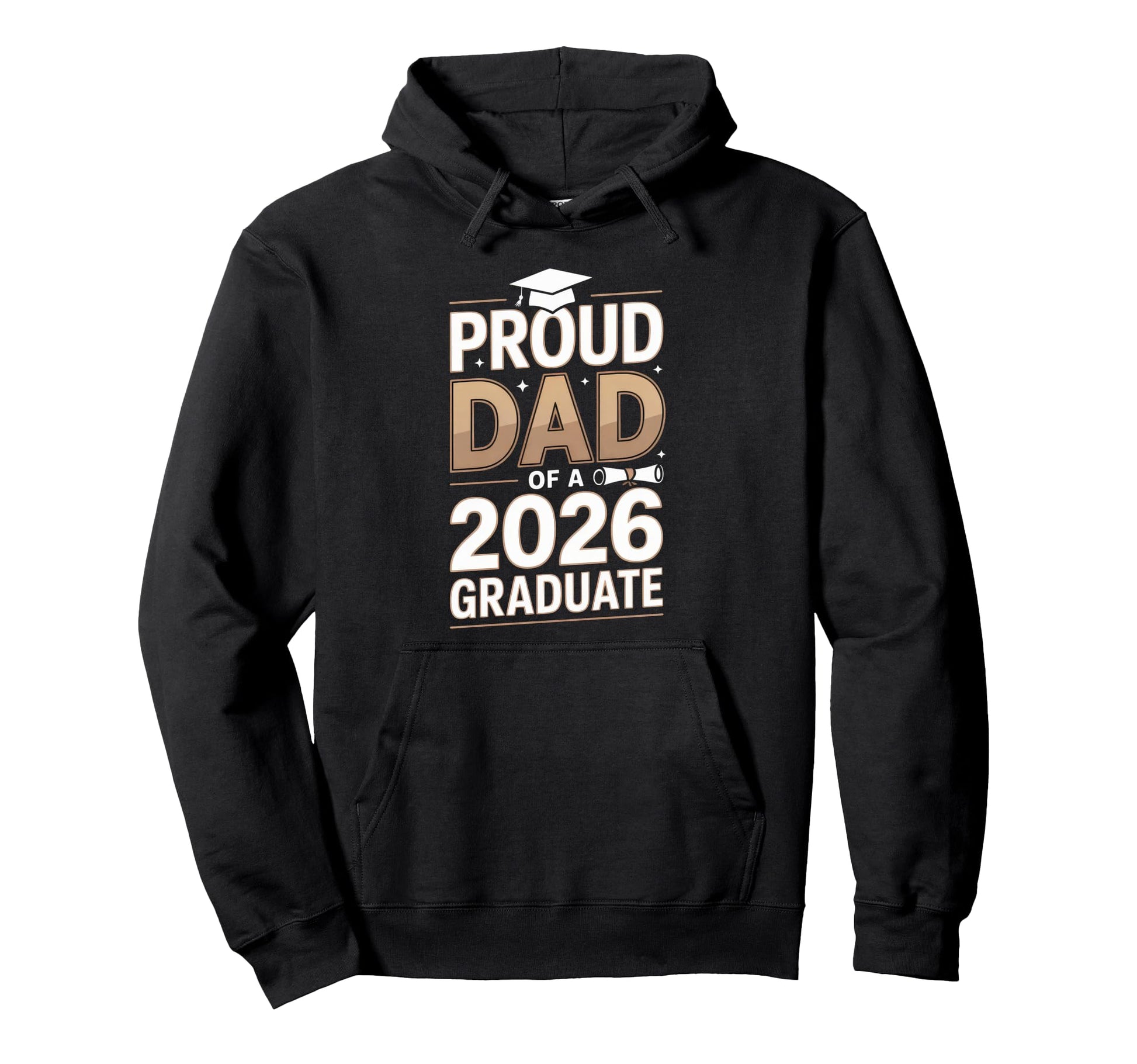 Proud Dad 2026 Graduate Minimal Hoodie - Minimalist Print for Adults - T-Shirt, Sweatshirt, Hoodie