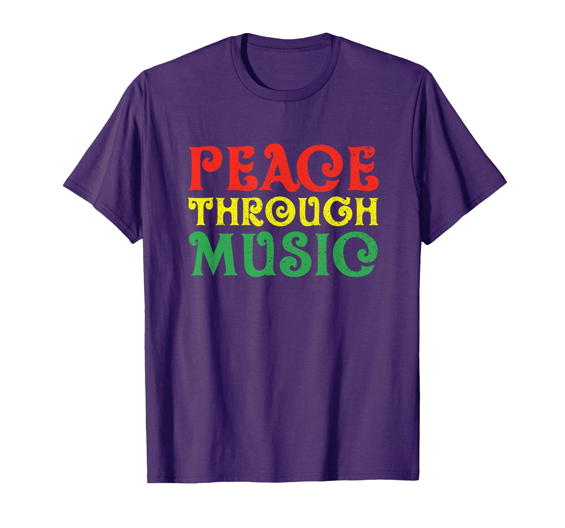 Peace Through Music Musicians T-Shirt - Custom Art Print Men Women - T-Shirt, Sweatshirt, Hoodie