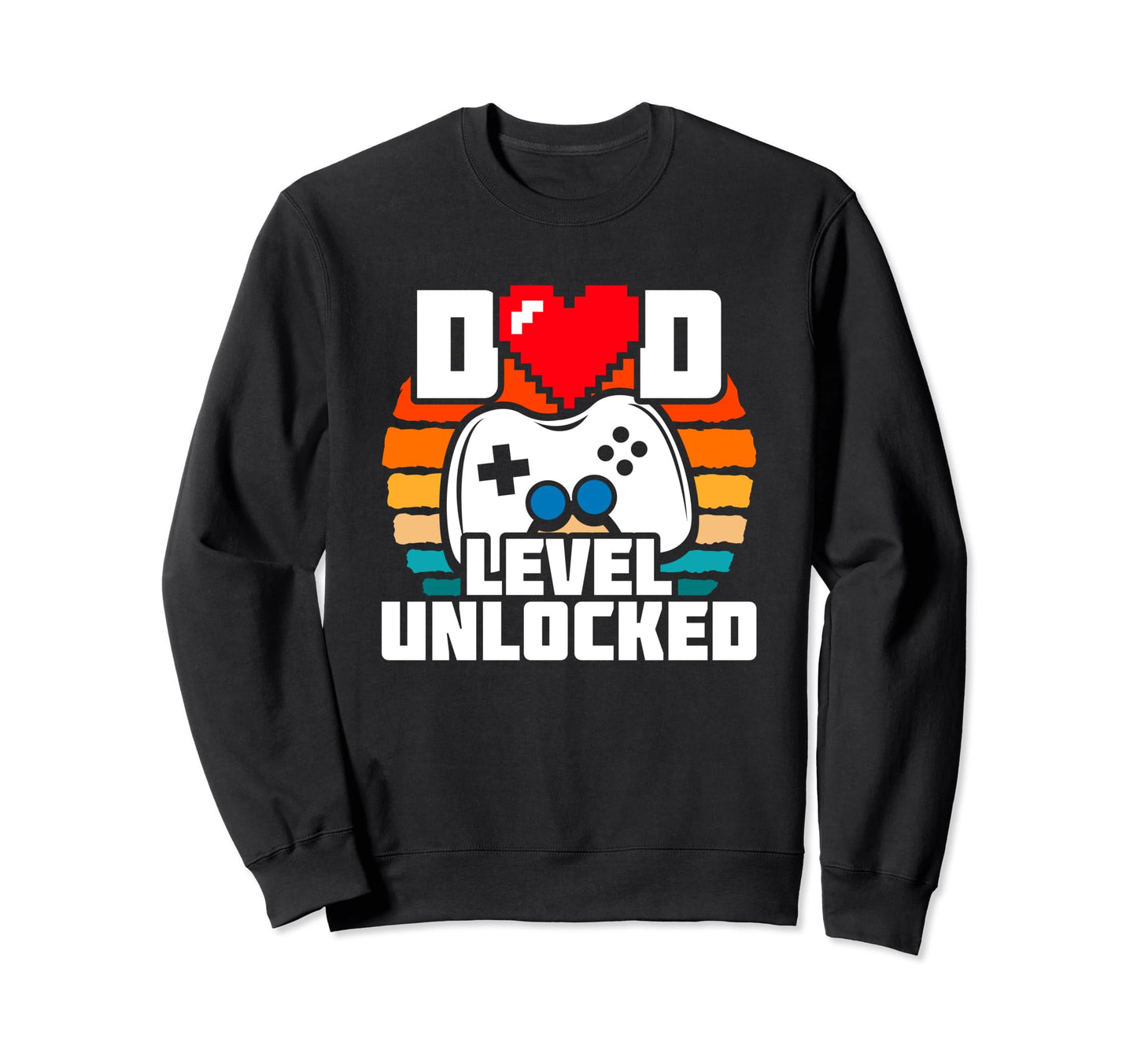 New Dad Level Unlocked Gamer Dad Sweatshirt - Trendy Graphic Unisex - T-Shirt, Sweatshirt, Hoodie