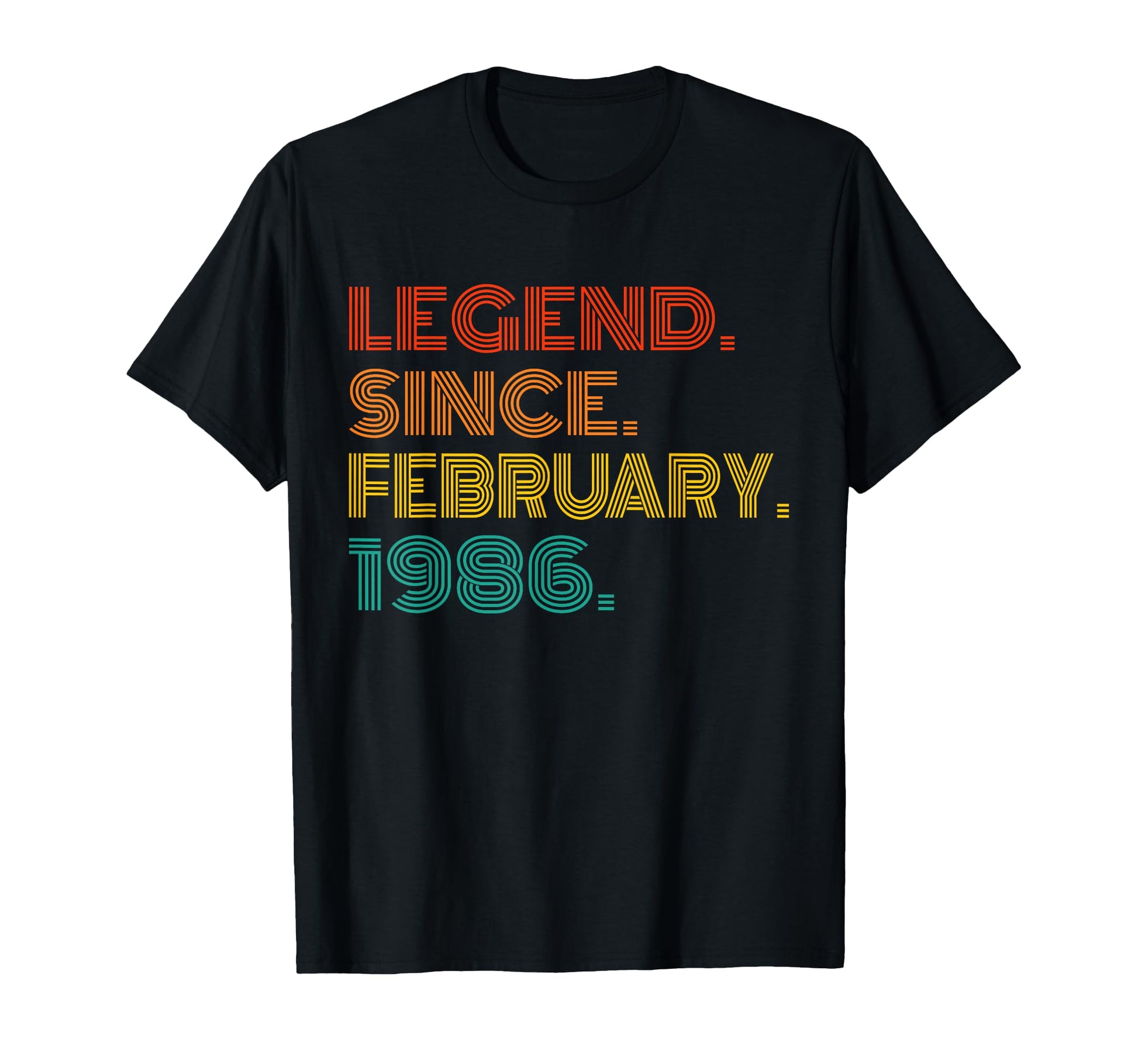 Legend Since February 1986 Birthday T-Shirt - Minimalist Print Men Women - T-Shirt, Sweatshirt, Hoodie
