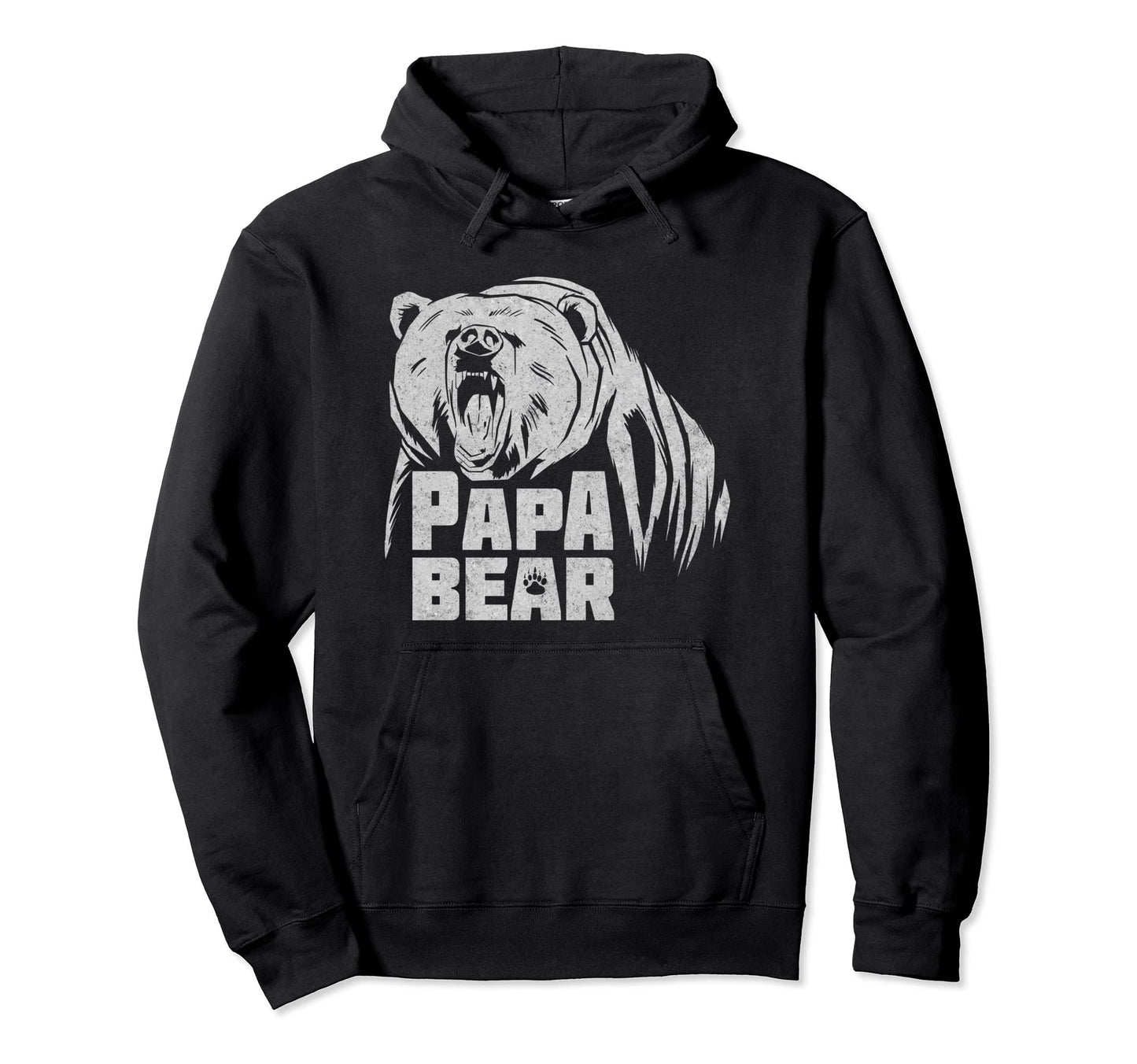 Papa Bear Daddy Father Roaring Grizzly Hoodie - Trendy Graphic for Adults - T-Shirt, Sweatshirt, Hoodie