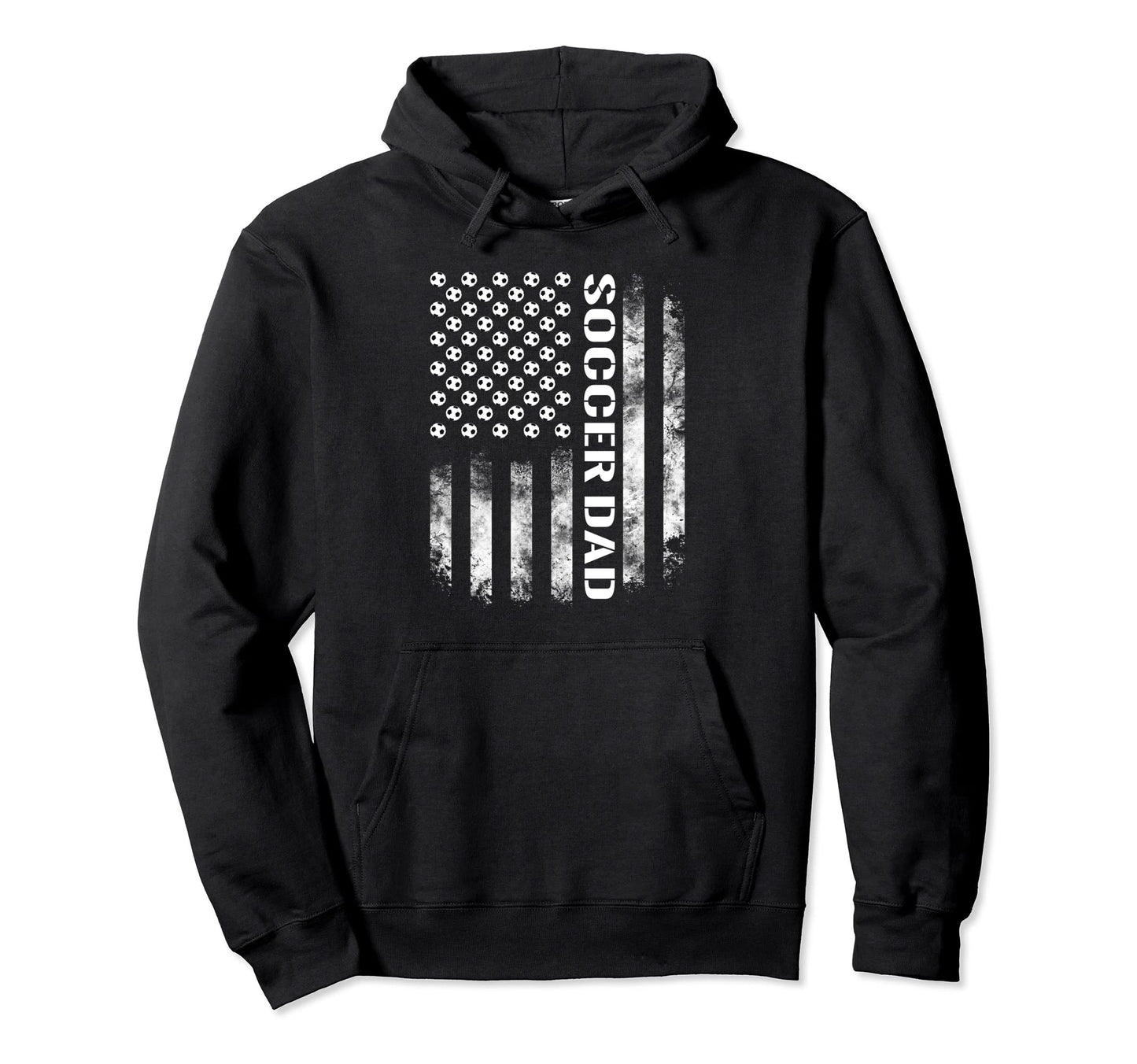 Soccer Dad I Usa Flag Fathers Day Hoodie - Fun Novelty Design for Adults - T-Shirt, Sweatshirt, Hoodie