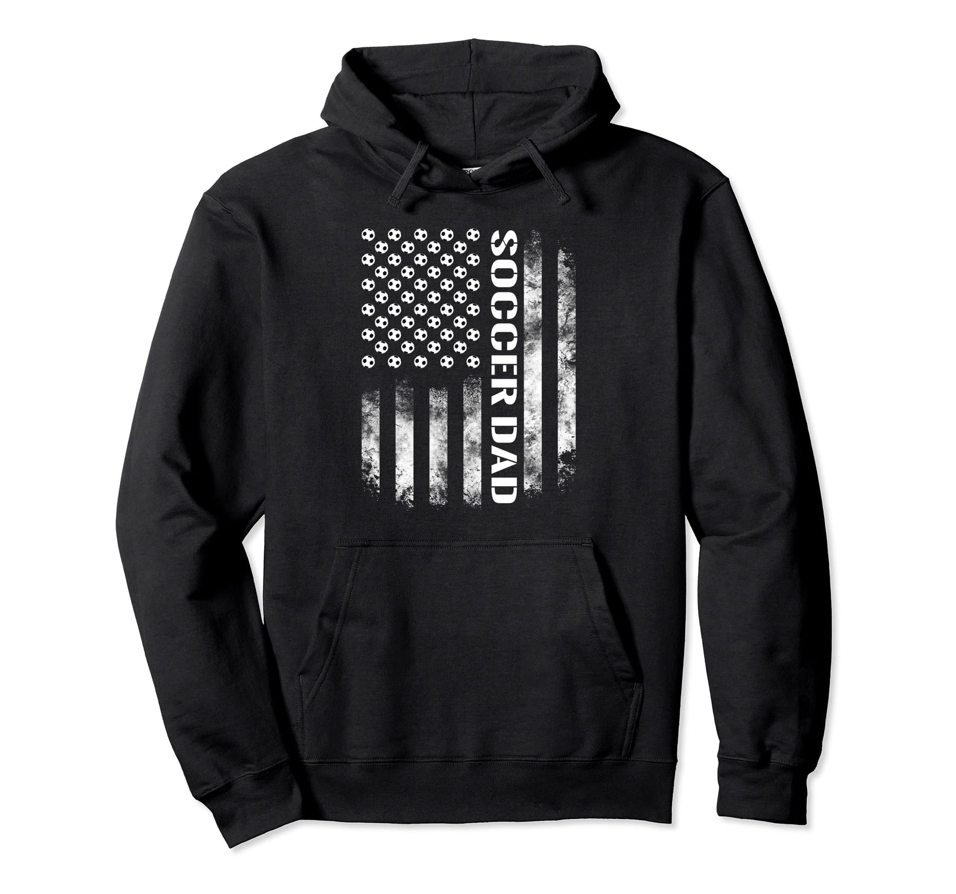 Soccer Dad I Usa Flag Fathers Day Hoodie - Fun Novelty Design for Adults - T-Shirt, Sweatshirt, Hoodie