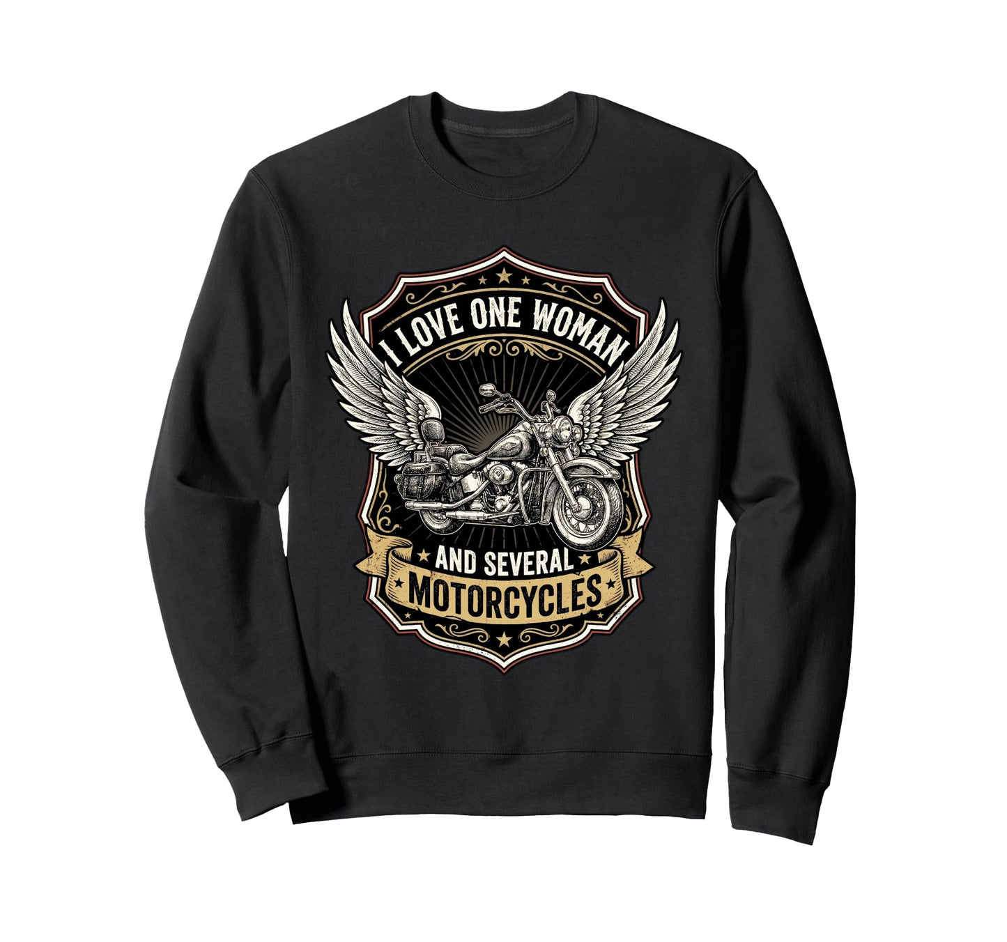 I Love One And Several Motorcycles Sweatshirt - Minimalist Print Men Women - T-Shirt, Sweatshirt, Hoodie