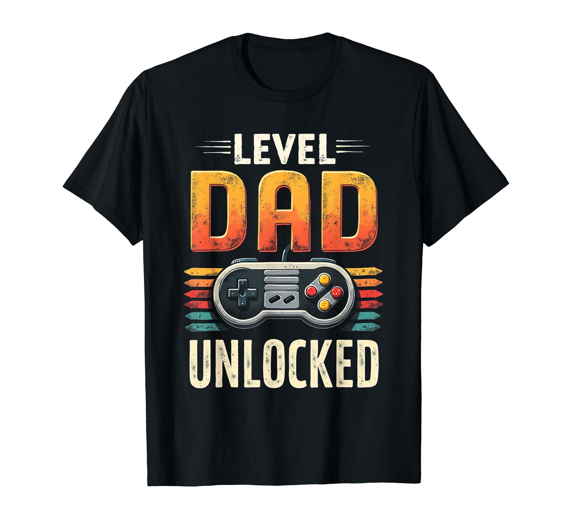Level Dad Unlocked Funny Gamer Dad T-Shirt - Minimalist Print Unisex - T-Shirt, Sweatshirt, Hoodie