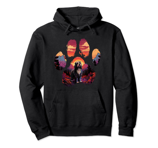 Bearded Collie Paw Mountain Dog Mom Hoodie - Aesthetic Graphic for Adults - T-Shirt, Sweatshirt, Hoodie