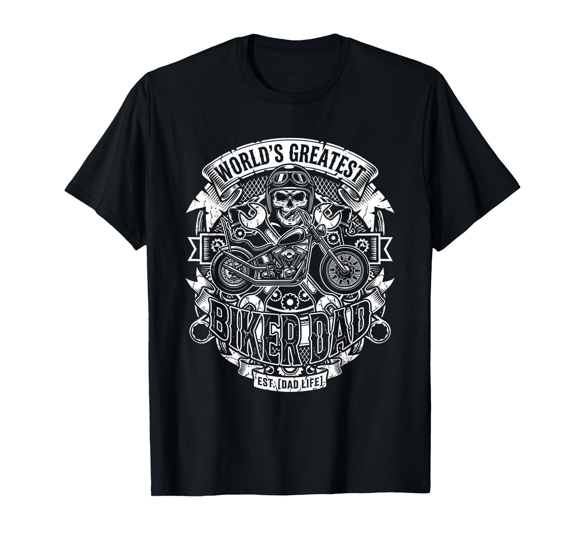 Biker Dad Ride Motorcycles Fathers T-Shirt - Streetwear Style for Adults - T-Shirt, Sweatshirt, Hoodie