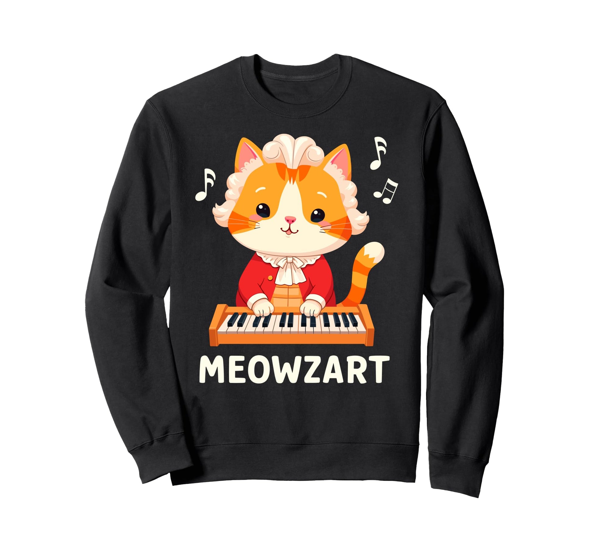 Musician Cat Meowzart Music Cats Sweatshirt - Aesthetic Graphic Men Women - T-Shirt, Sweatshirt, Hoodie