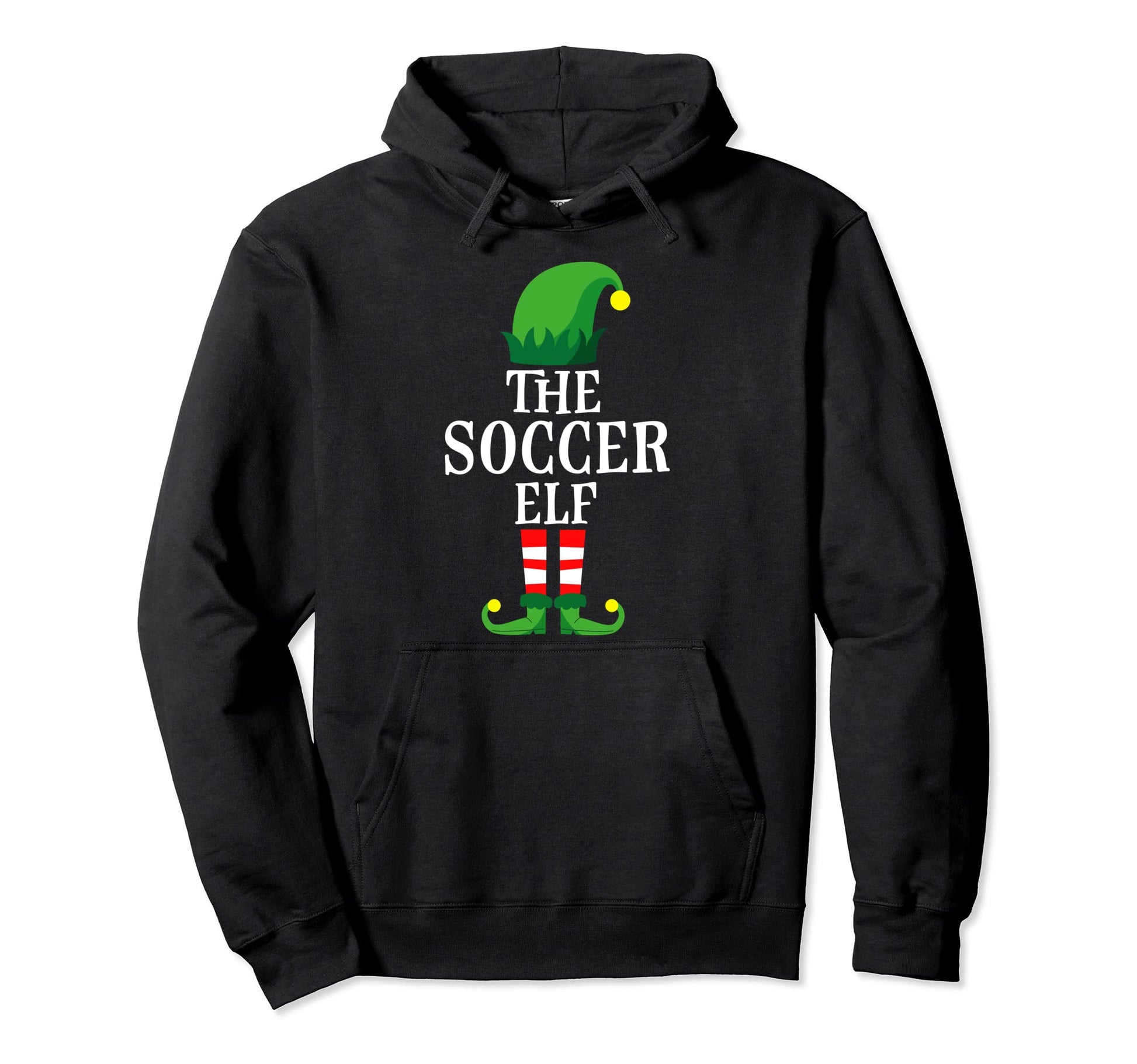 Soccer Elf Funny Family Matching Hoodie - Fun Novelty Design for Adults - T-Shirt, Sweatshirt, Hoodie