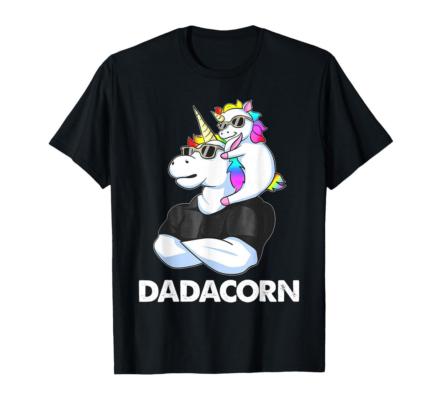 Dadacorn Unicorn Dad And Papa Fathers T-Shirt - Graphic Print for Adults - T-Shirt, Sweatshirt, Hoodie