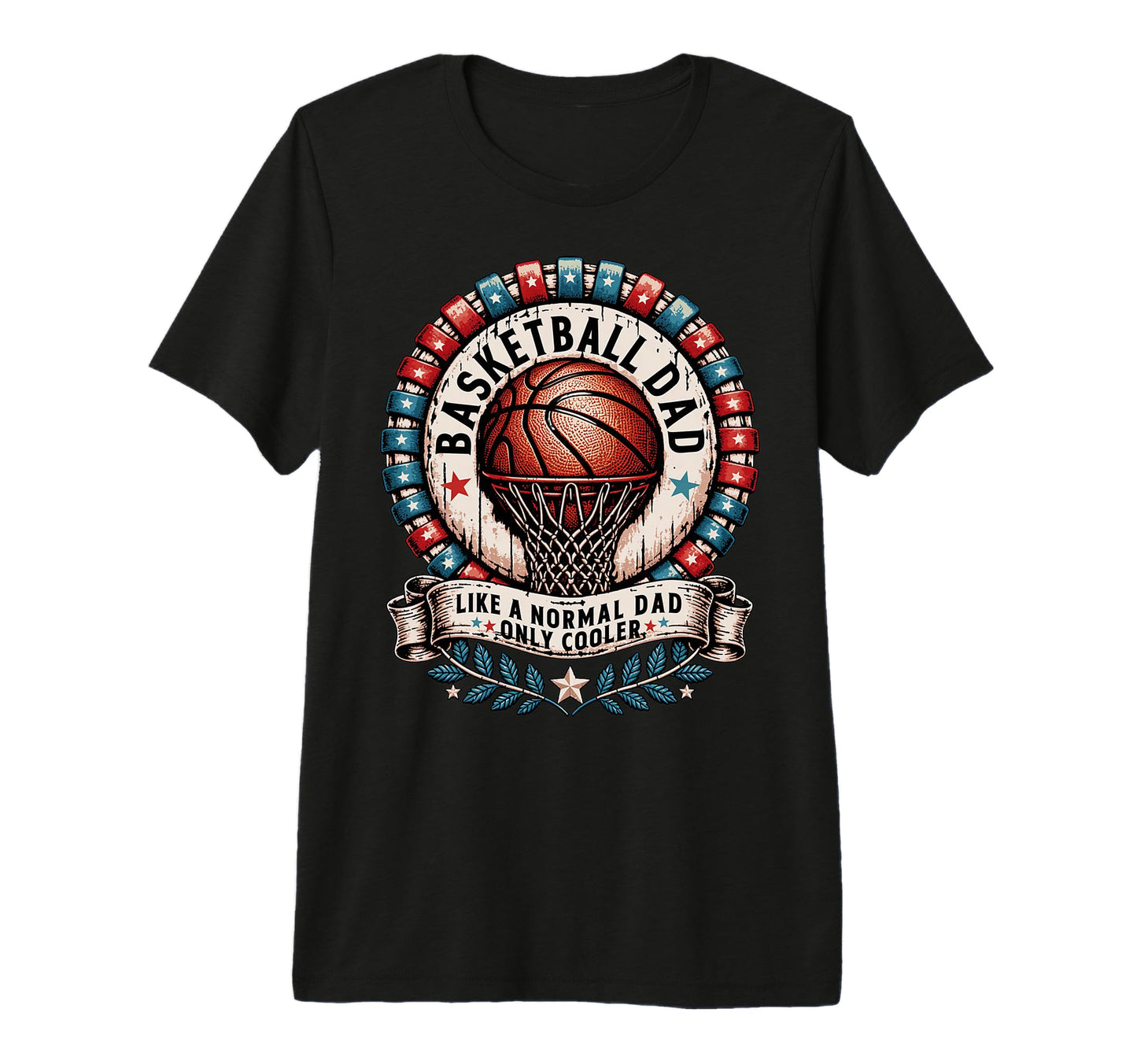 Fathers Day Basketball Dad Tri Blend T-Shirt - Aesthetic Graphic Unisex - T-Shirt, Sweatshirt, Hoodie