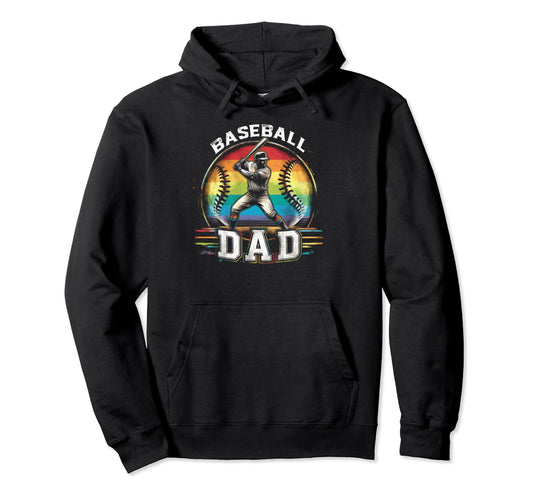 Baseball Dad Fathers Day Hoodie - Trendy Graphic Men Women - T-Shirt, Sweatshirt, Hoodie