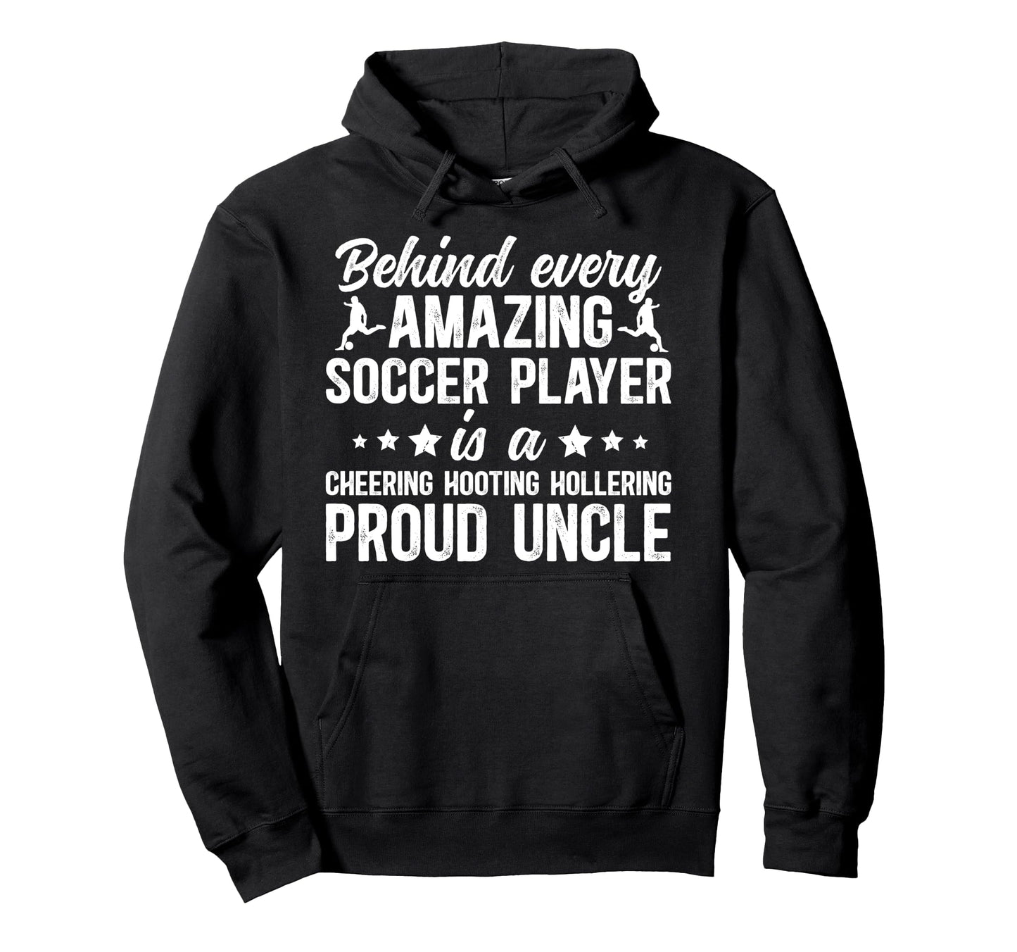 Proud Uncle Soccer Player Uncle Hoodie - Minimalist Print for Adults - T-Shirt, Sweatshirt, Hoodie
