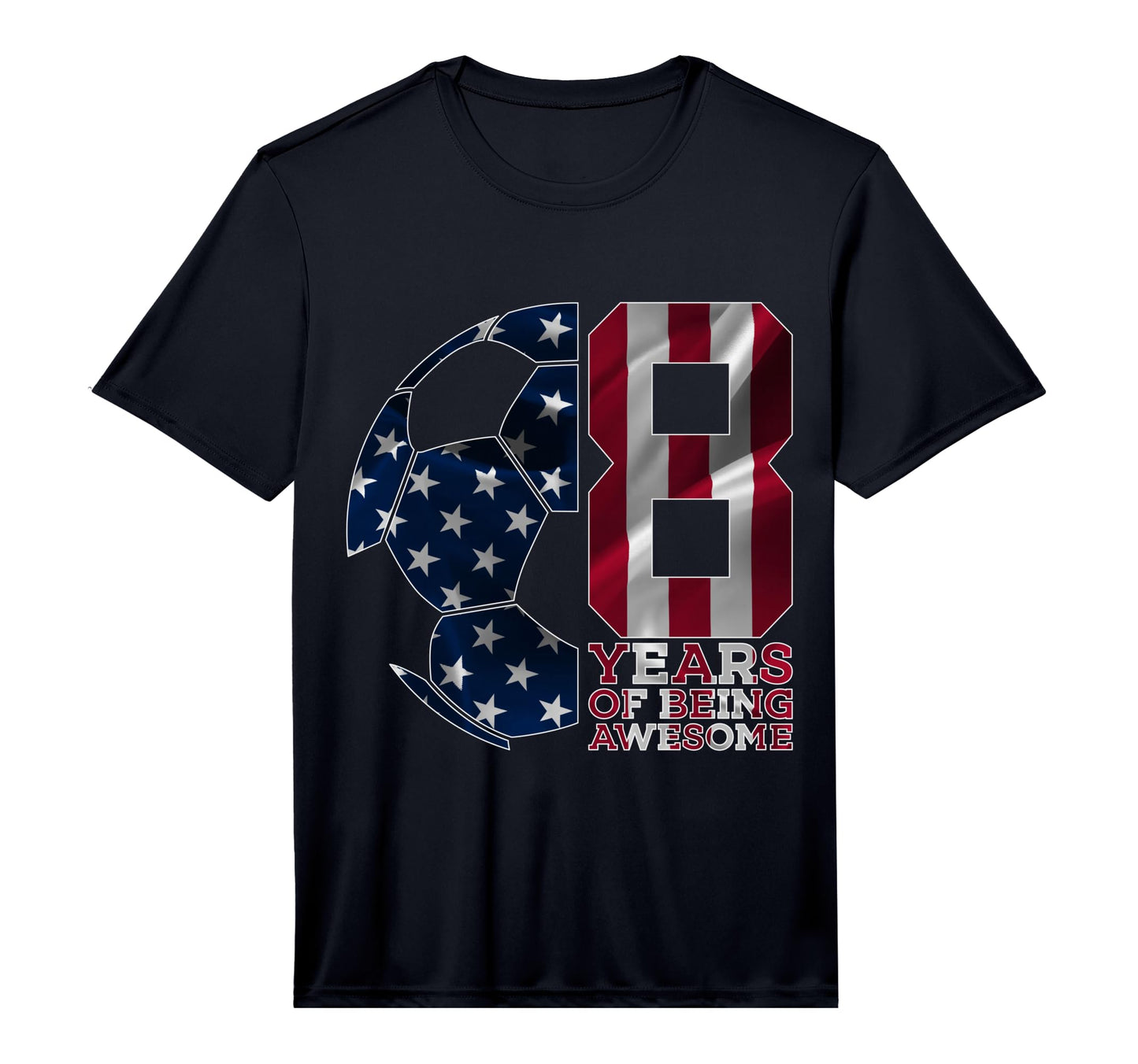 8 Years Being Awesome Soccer 8Th T-Shirt - Trendy Graphic Men Women - T-Shirt, Sweatshirt, Hoodie