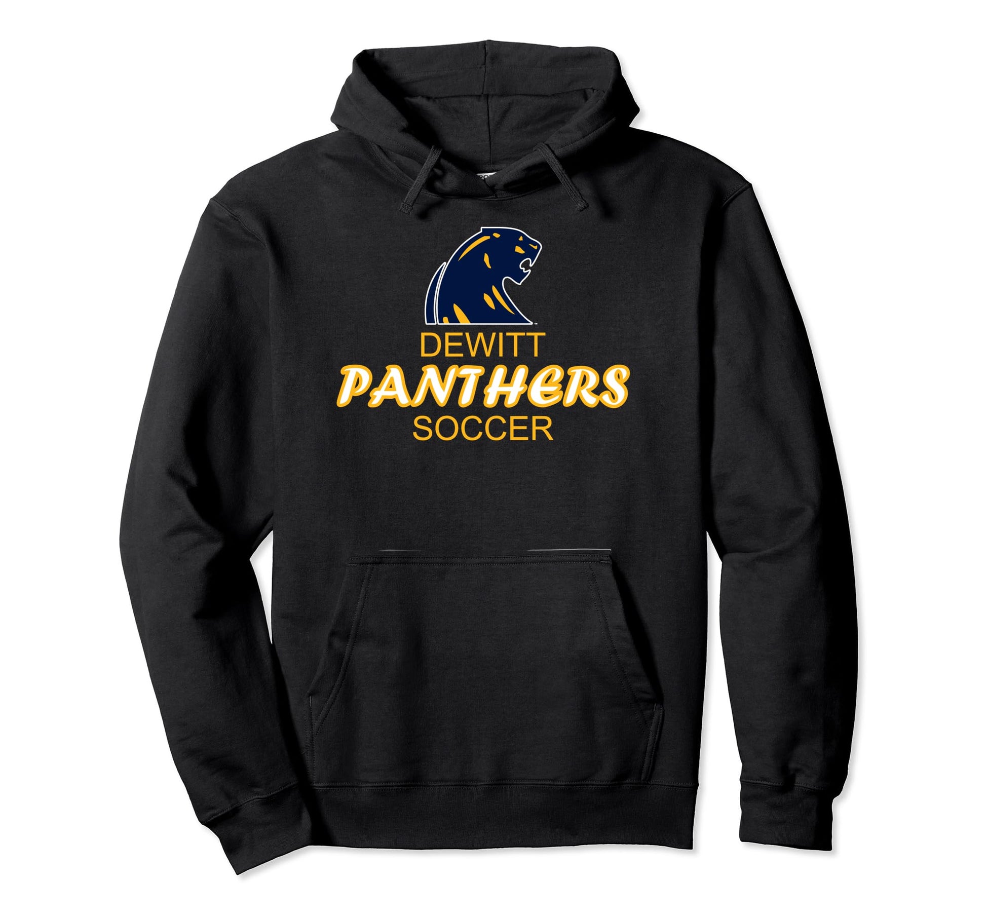 Dewitt High School Panthers Soccer Hoodie - Fun Novelty Design Men Women - T-Shirt, Sweatshirt, Hoodie
