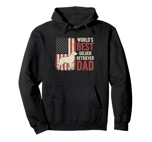 American Flag Worlds Best Golden Hoodie - Trendy Graphic for Adults - T-Shirt, Sweatshirt, Hoodie