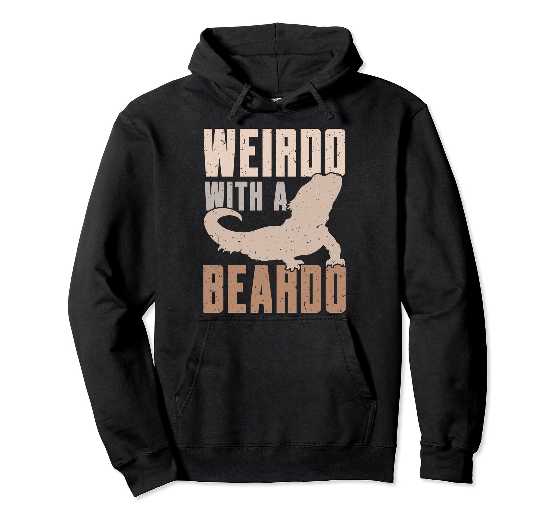 Weirdo Beardo Bearded Dragon Lizard Hoodie - Minimalist Print Men Women - T-Shirt, Sweatshirt, Hoodie