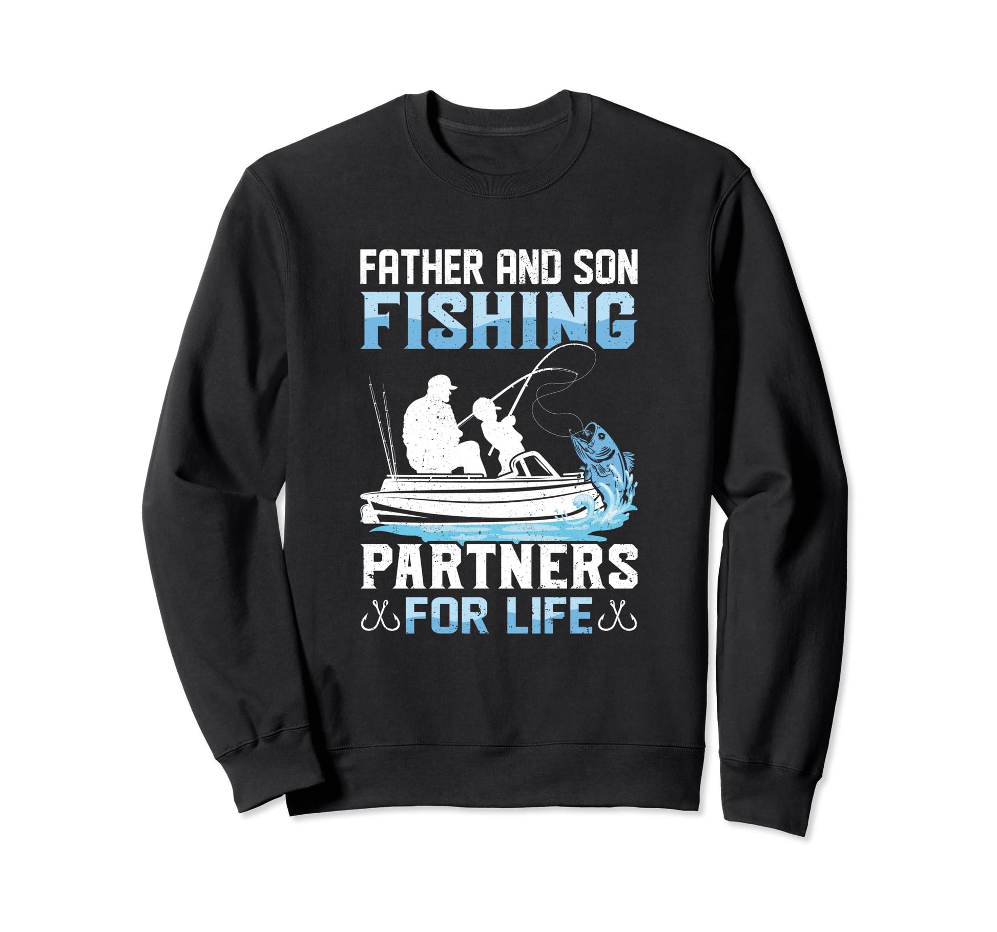 Father Son Fishing Partners Dad Sweatshirt - Aesthetic Graphic Men Women - T-Shirt, Sweatshirt, Hoodie