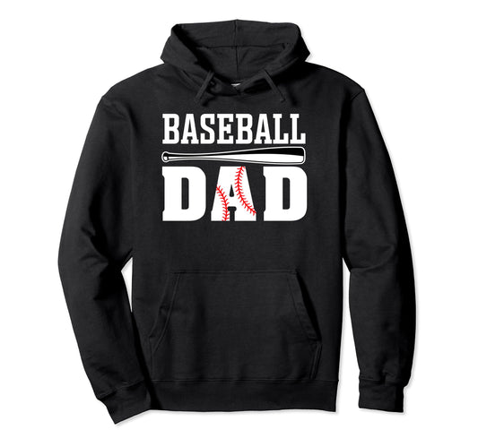 Baseball Dad Dad Baseball Hoodie - Novelty Apparel Unisex - T-Shirt, Sweatshirt, Hoodie